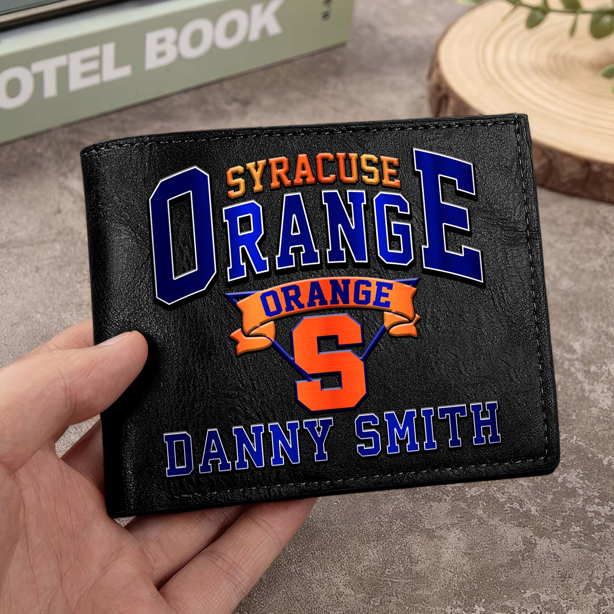 Syracuse Orange Men Wallet Custom Your Name, Football Team Men Wallet For Fans, Gifts For Football Lovers
