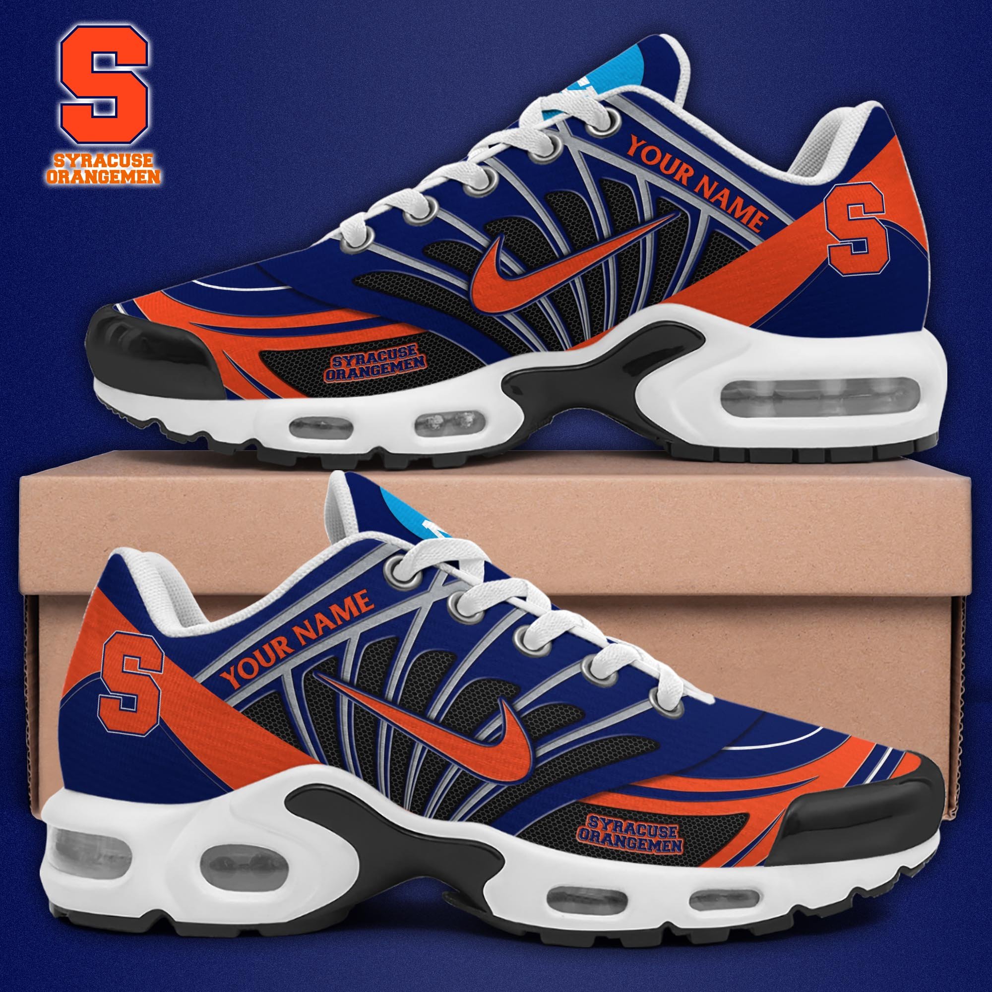 Syracuse Orange TN Shoes 2025 Version Custom Name, Sport Shoes For Fan, Fan Gifts