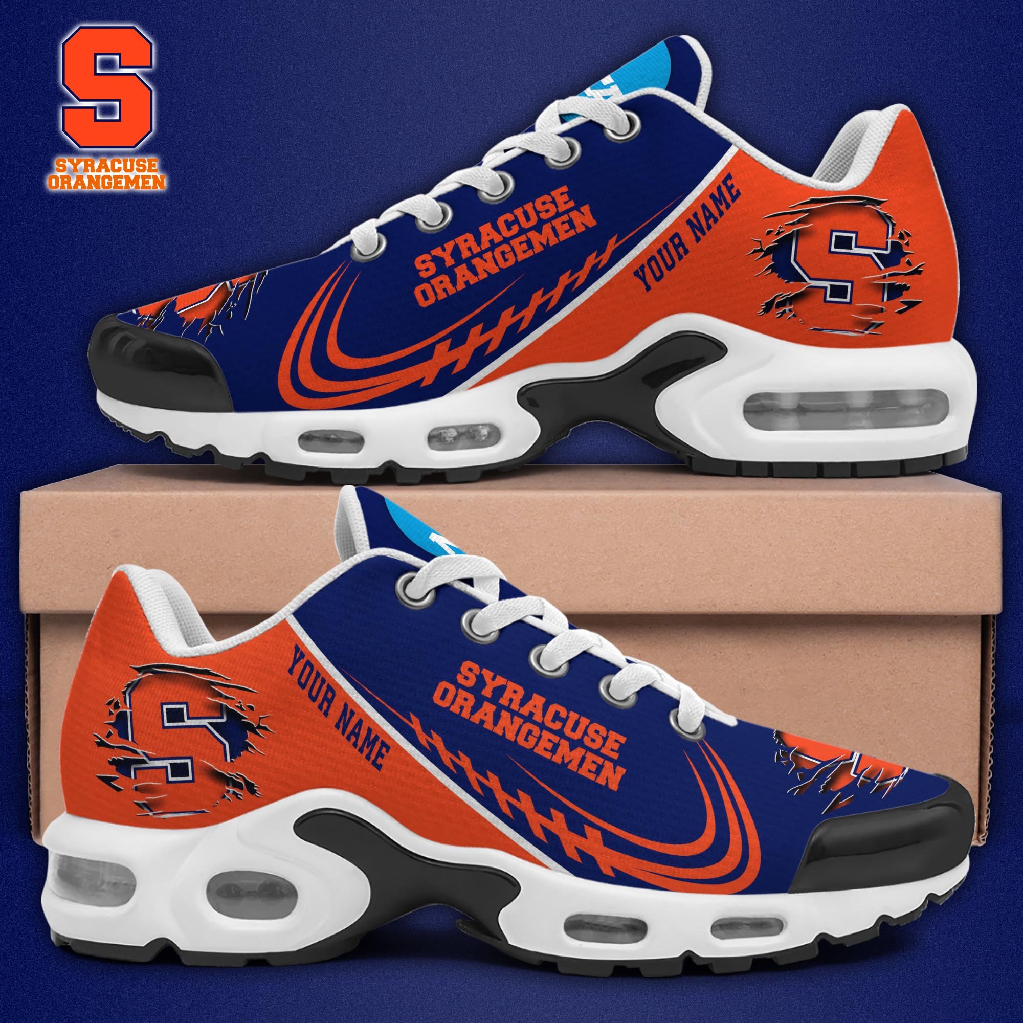 Syracuse Orange TN Shoes 2025 Version Custom Name, Sport Shoes For Fan, Fan Gifts