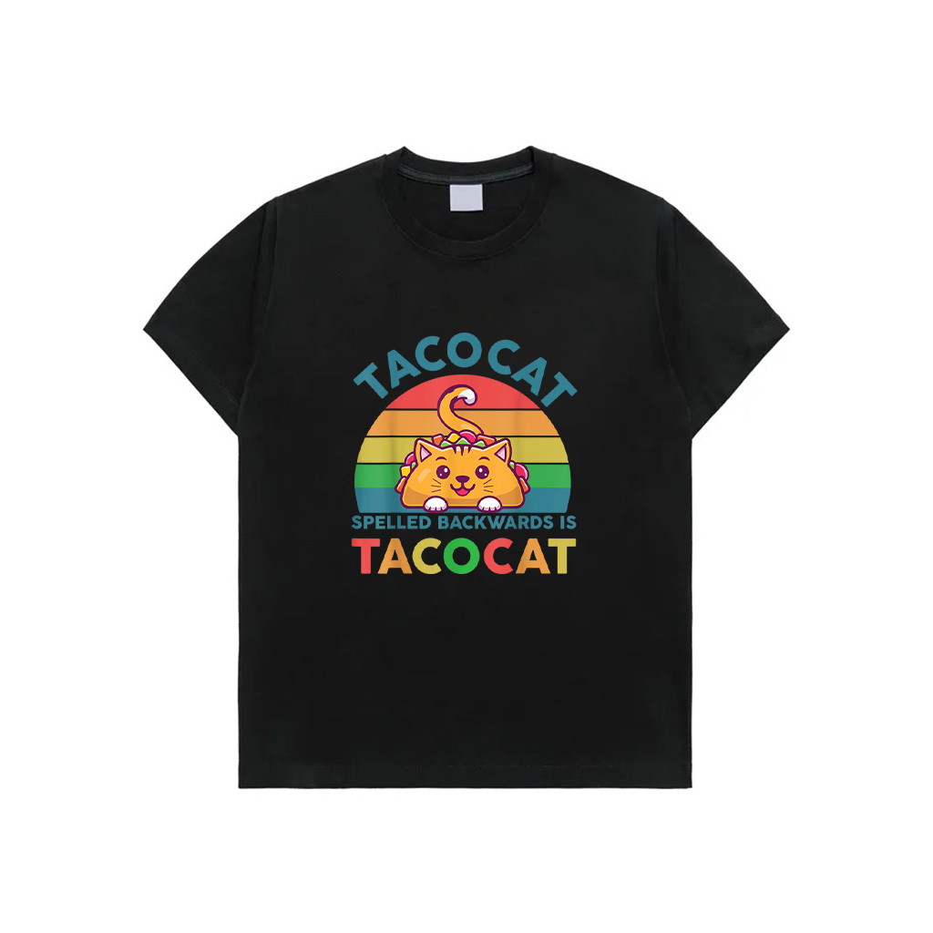 Taco Shirt Women Men Youth Cute Spelled Backwards Taco Cat T-Shirt