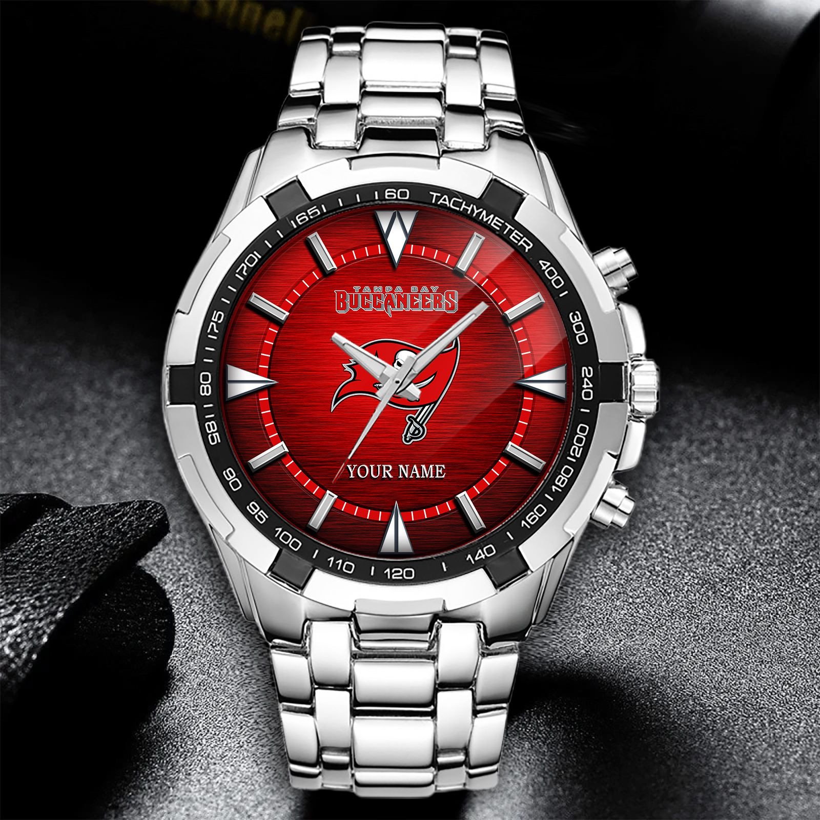 Tampa Bay Buccaneers Alloy Men Quartz Watch Watch Custom Your Name, Sport Alloy Men Quartz Watch, Football Fan Gifts
