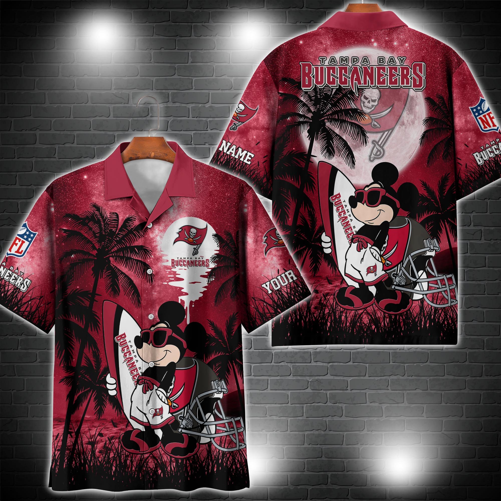 Tampa Bay Buccaneers Hawaii Shirt Custom Name, Sport Team Shirt For Fans