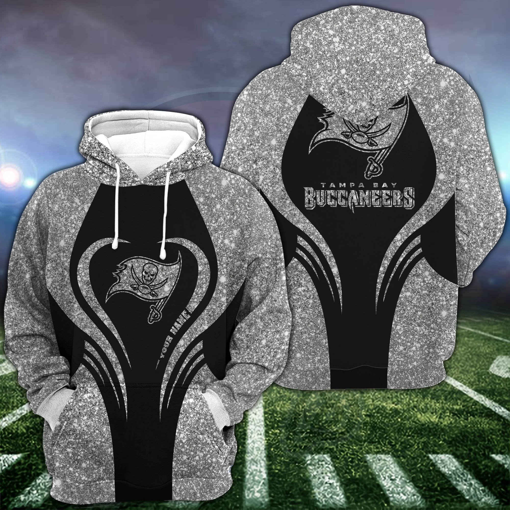 Tampa Bay Buccaneers Hoodie #038 Leggings Set For Women Custom Your Name, Leggings Sport, Football Fan Gift 