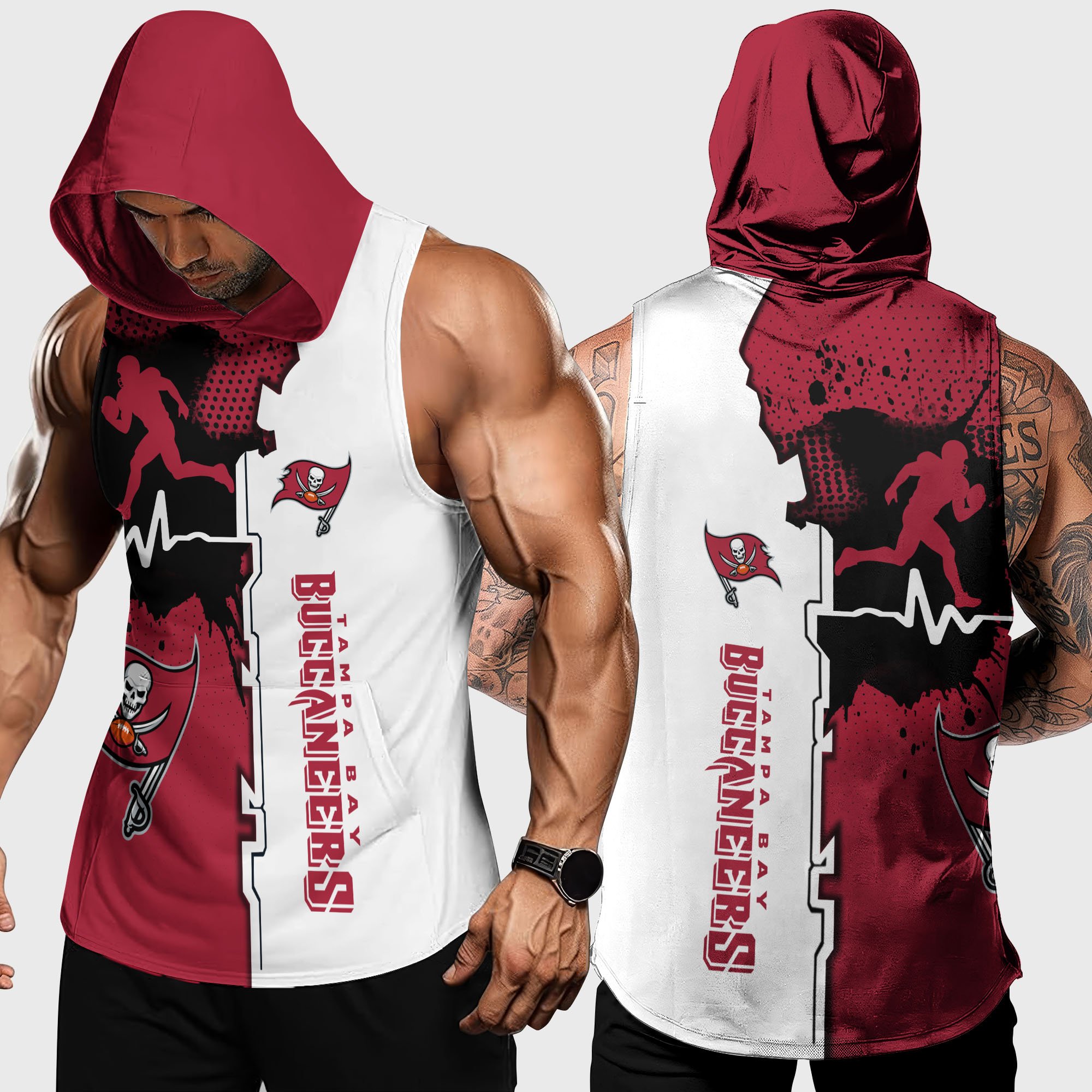 Tampa Bay Buccaneers Hoodie Tanktop Custom Your Name, Football Team Hoodie Tanktop, Gift For Football Lovers