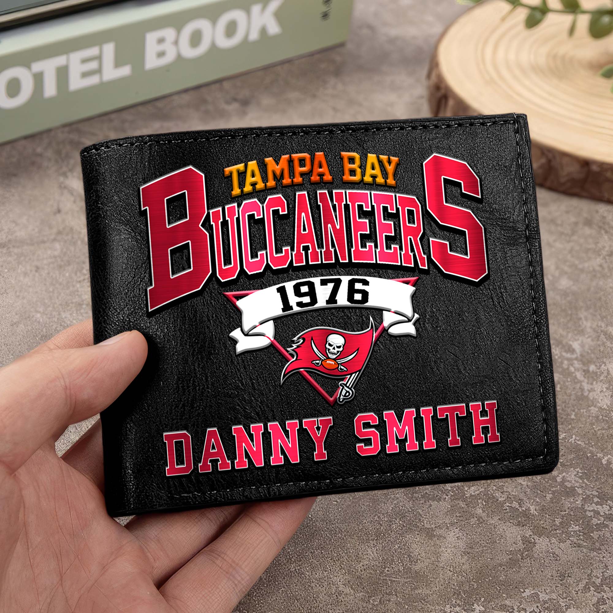 Tampa Bay Buccaneers Men Wallet Custom Your Name, Football Team Men Wallet For Fans, Gifts For Football Lovers