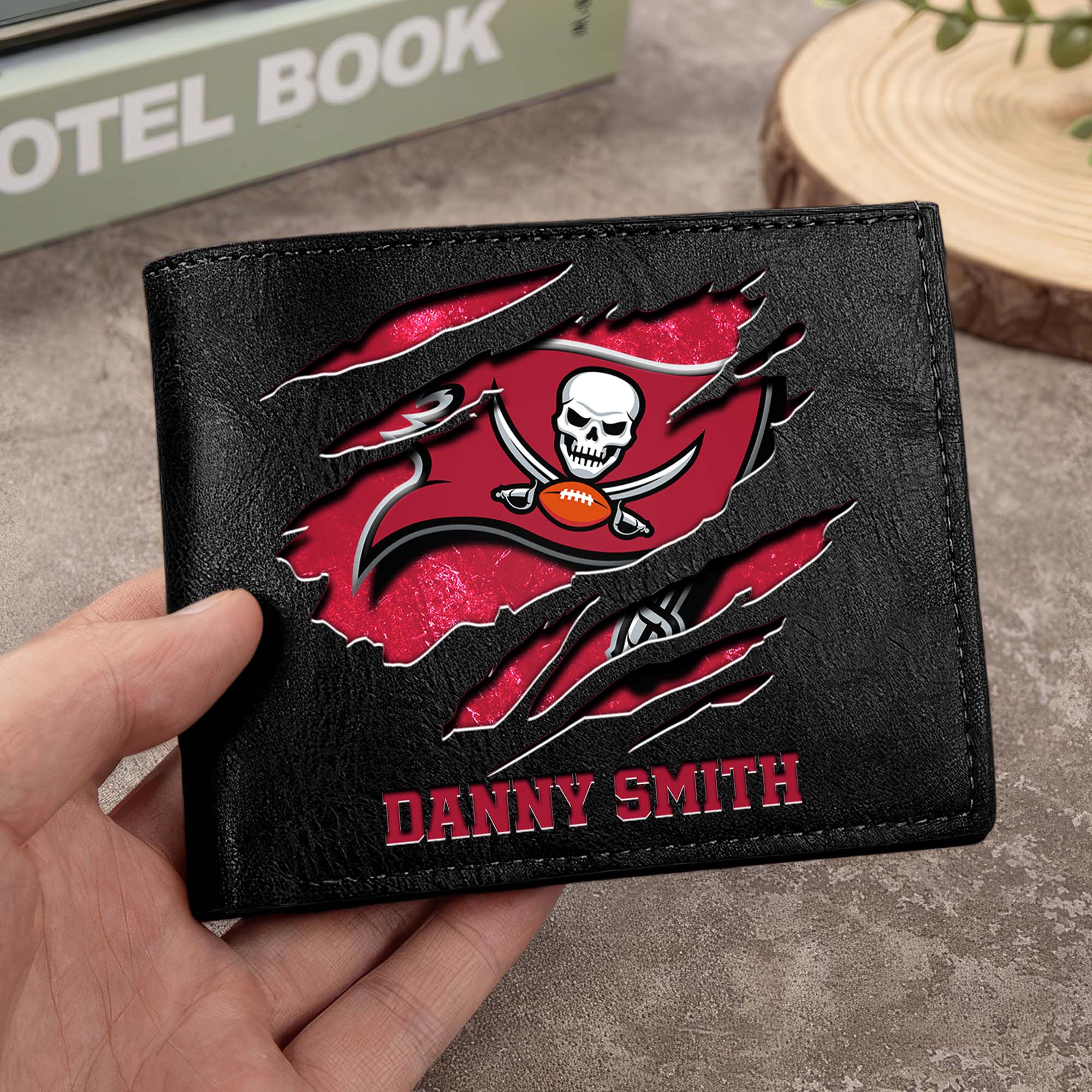 Tampa Bay Buccaneers Men Wallet Custom Your Name, Football Team Men Wallet For Fans, Gifts For Football Lovers