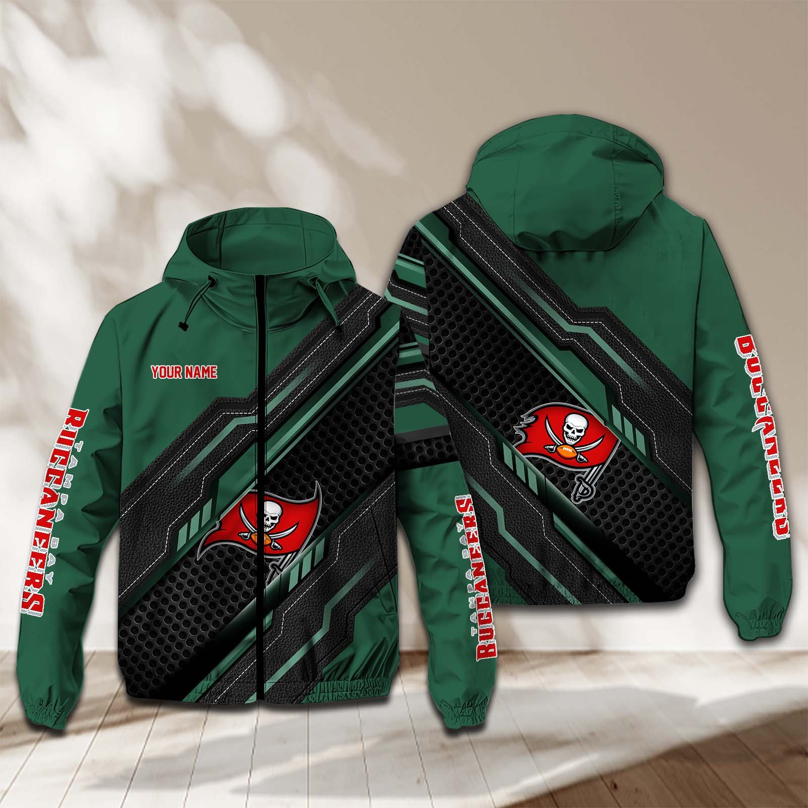 Tampa Bay Buccaneers NFL Personalized Windbreaker Jacket For Fan