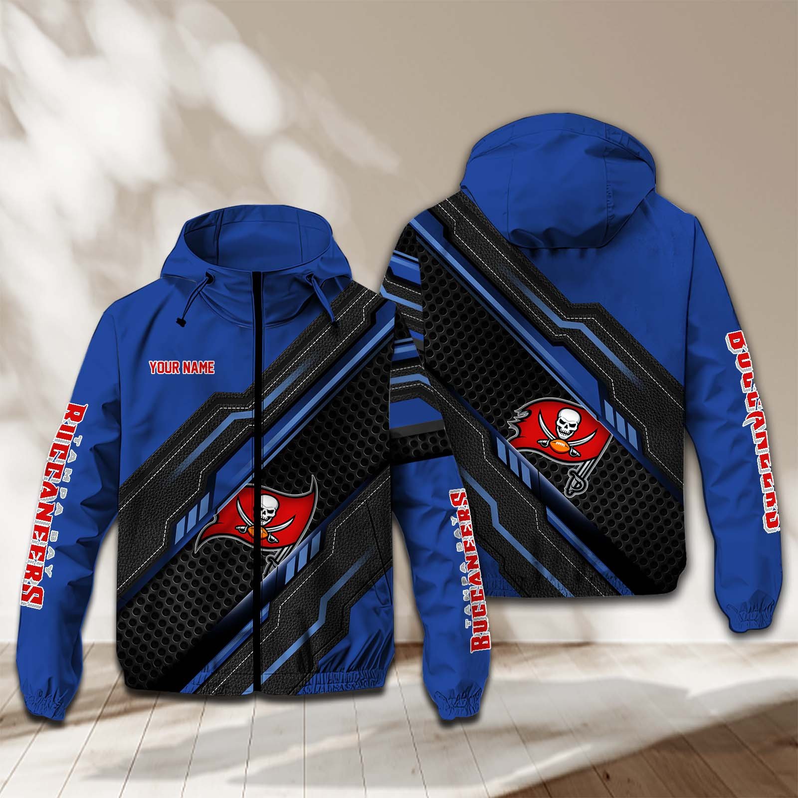 Tampa Bay Buccaneers NFL Personalized Windbreaker Jacket For Fan