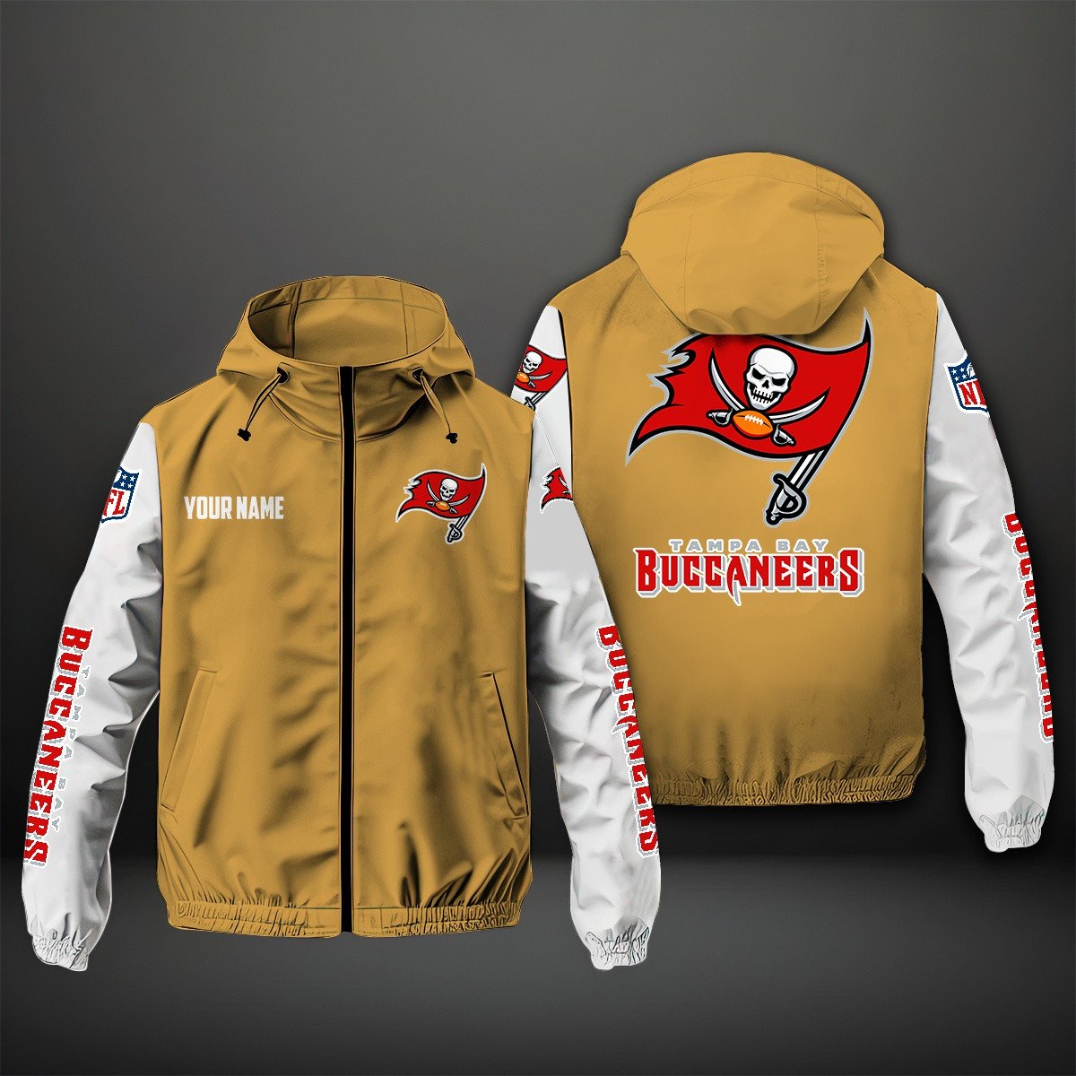 Tampa Bay Buccaneers NFL Personalized Windbreaker Jacket For Fan