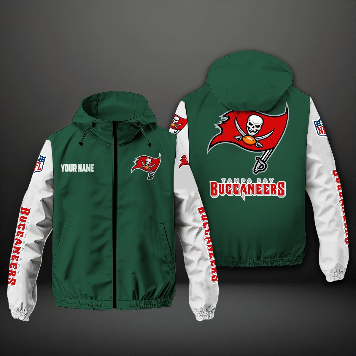 Tampa Bay Buccaneers NFL Personalized Windbreaker Jacket For Fan