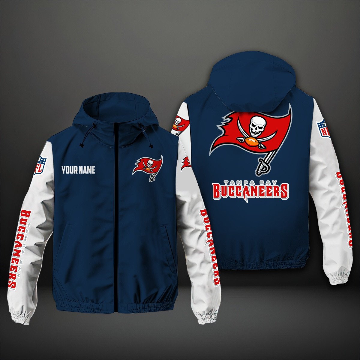 Tampa Bay Buccaneers NFL Personalized Windbreaker Jacket For Fan