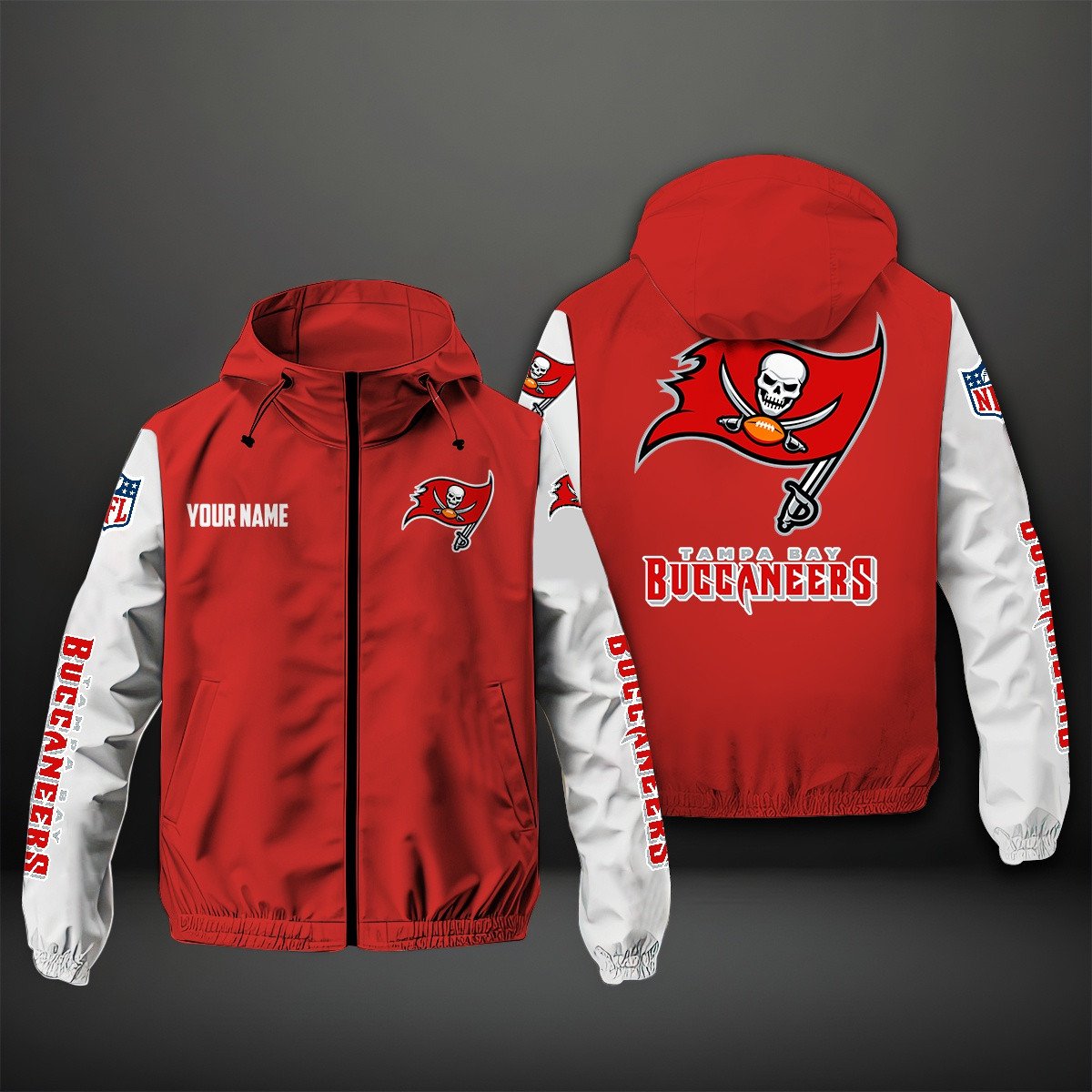 Tampa Bay Buccaneers NFL Personalized Windbreaker Jacket For Fan