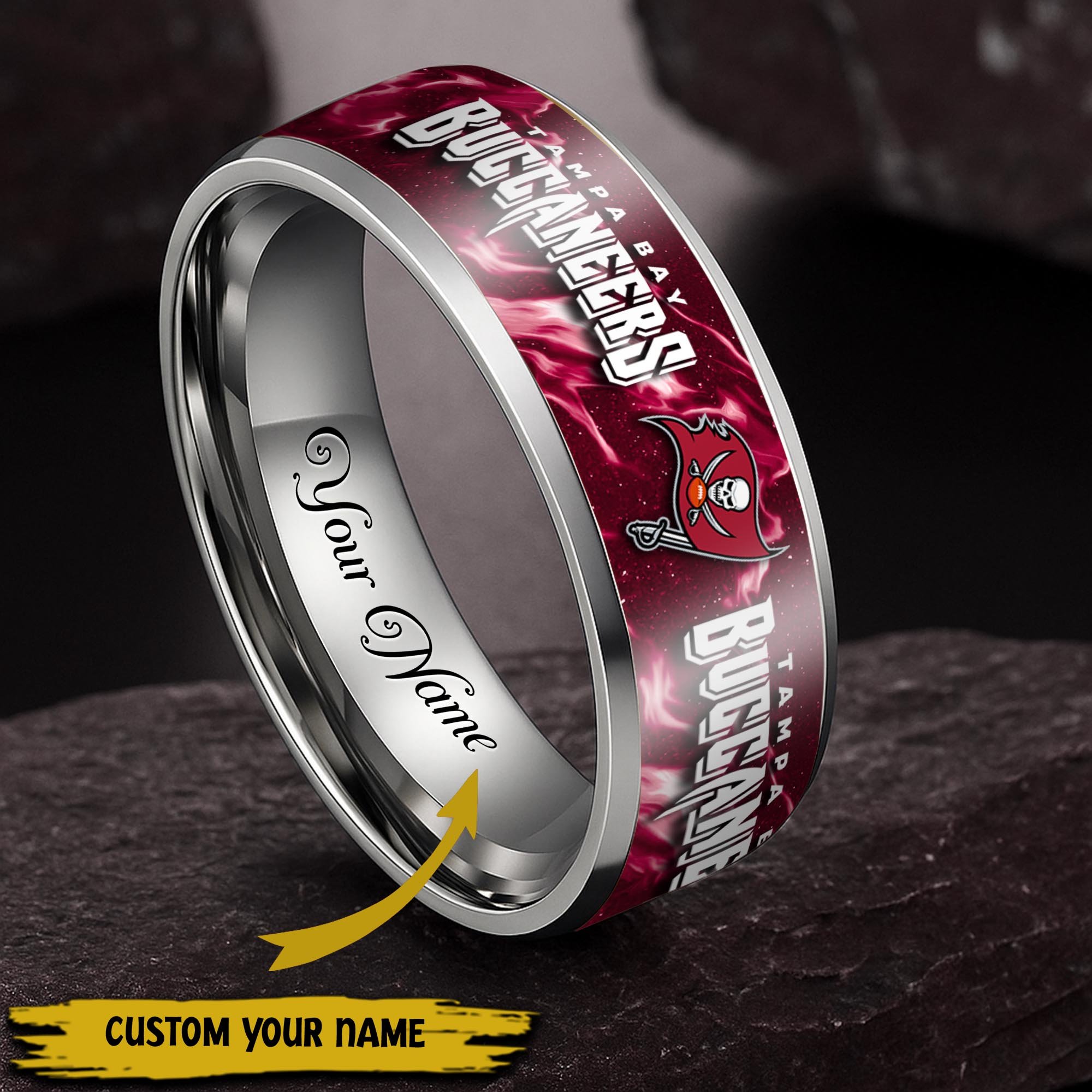 Tampa Bay Buccaneers Stainless Steel Rings Comes With Box 2025 Versions, Gifts For Fan