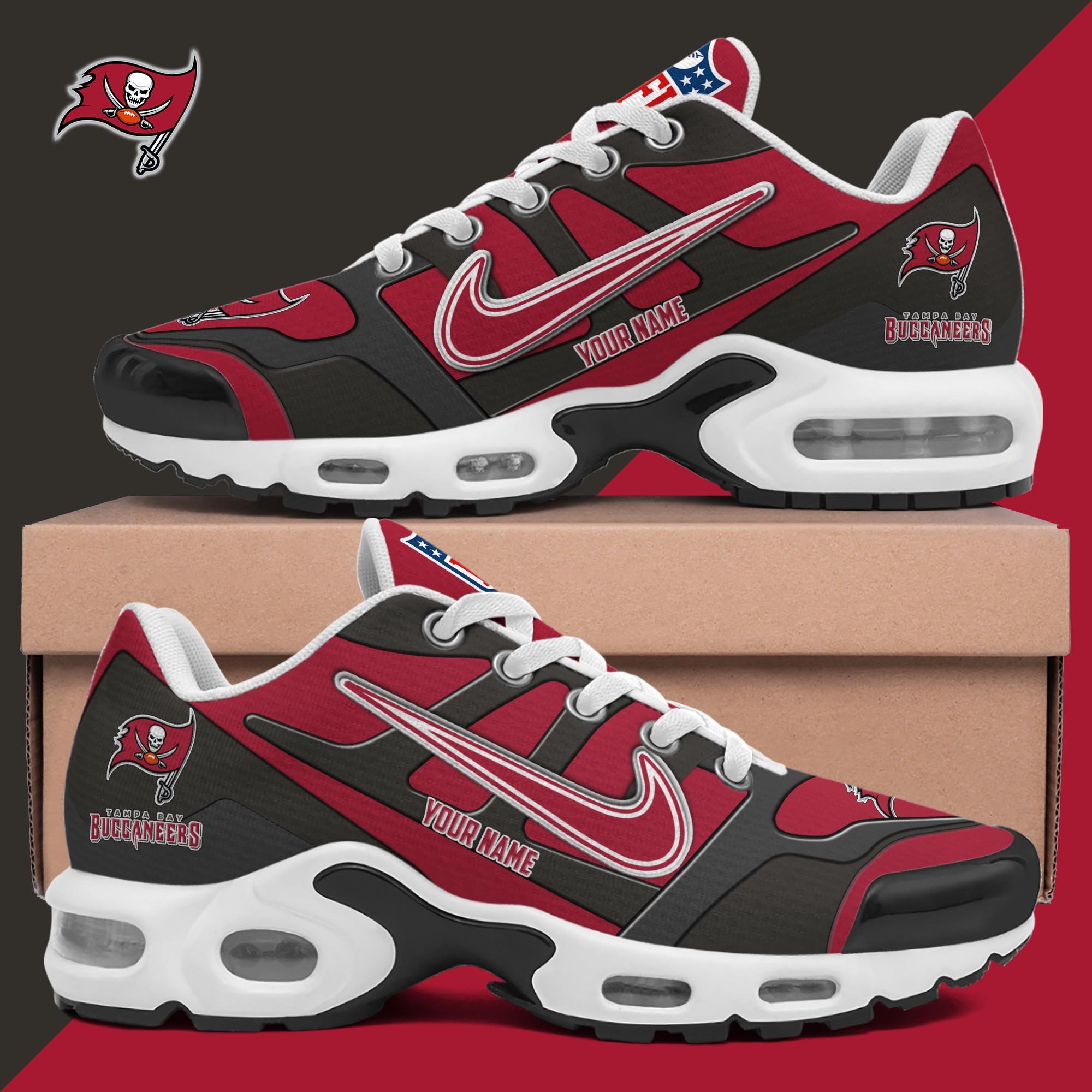 Tampa Bay Buccaneers TN Shoes Custom Your Name, Shoes For Sport Fans, Gift For Fans