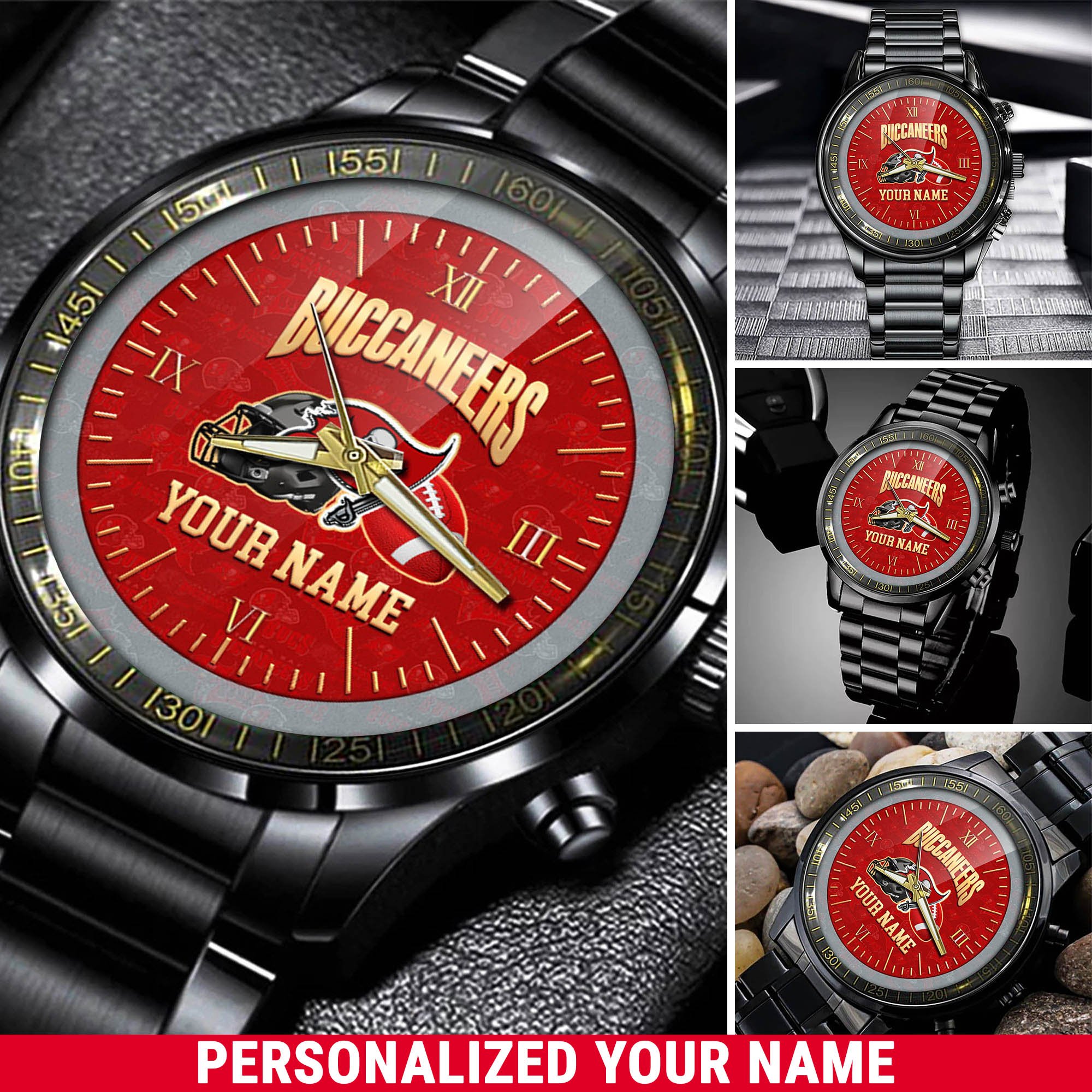 Tampa Bay Buccaneers Watch 2024 Version Personalized Your Name, Sport Watch For Fans, Sport Gifts ETHY 54417