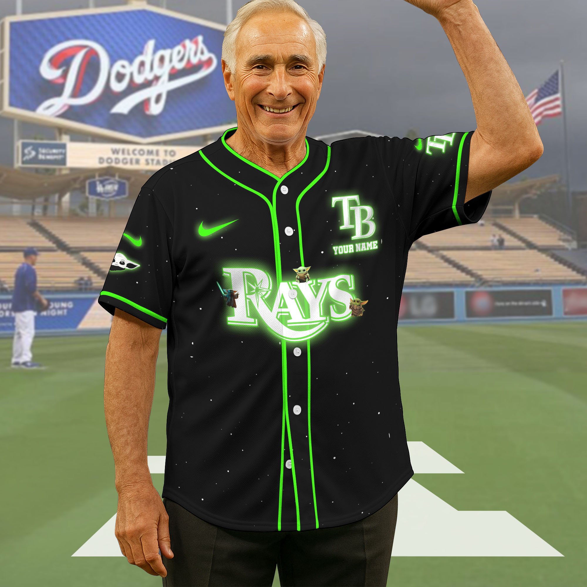 Tampa Bay Rays Baseball Shirt X Baby Yoda Custom Name , Baseball Jersey Editions Limited 2025, Sport Shirts, Gift For Fans