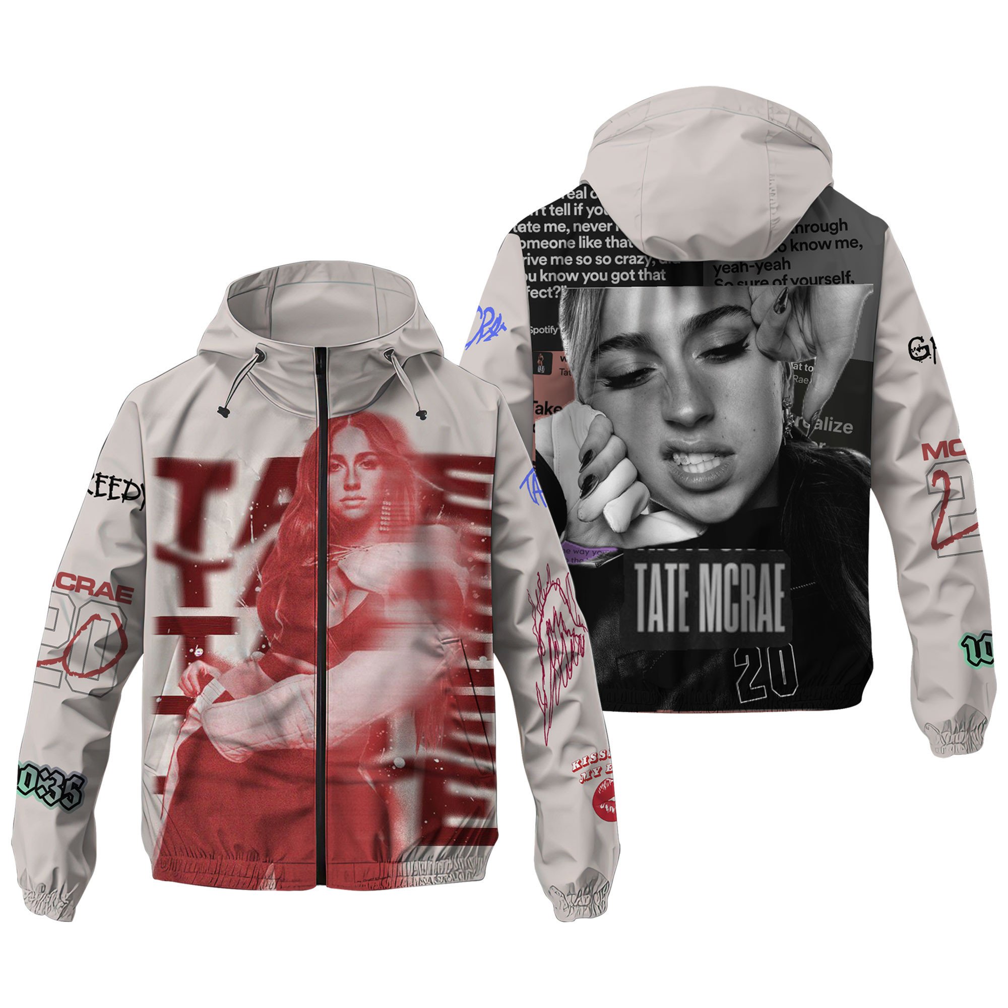 Tate Mcrae Music Windbreaker Outdoor Jacket