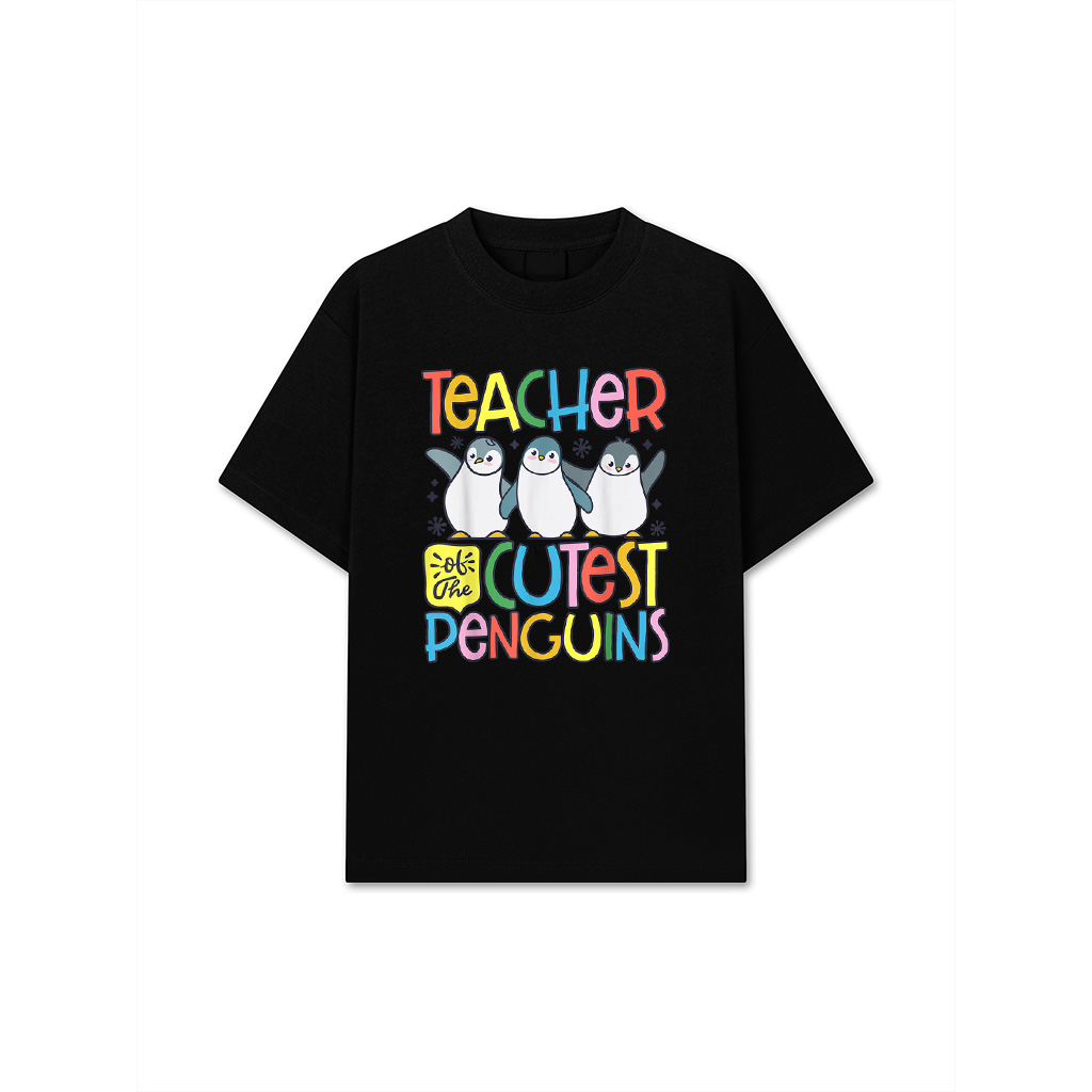 Teacher Of The Cutest Penguins Funny Penguin Back To School T-Shirt