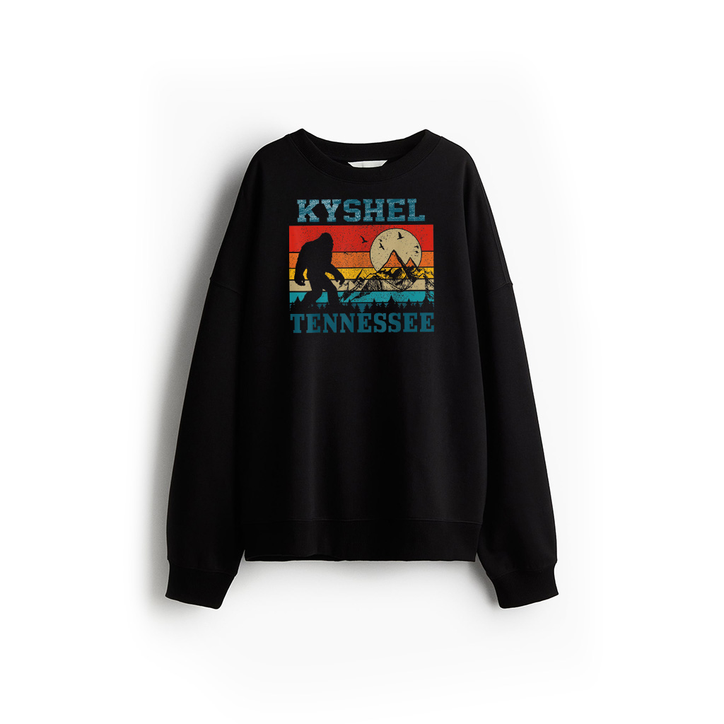 Tennessee Bigfoot Vintage Mountains Nashville Hiking Gift Sweatshirt
