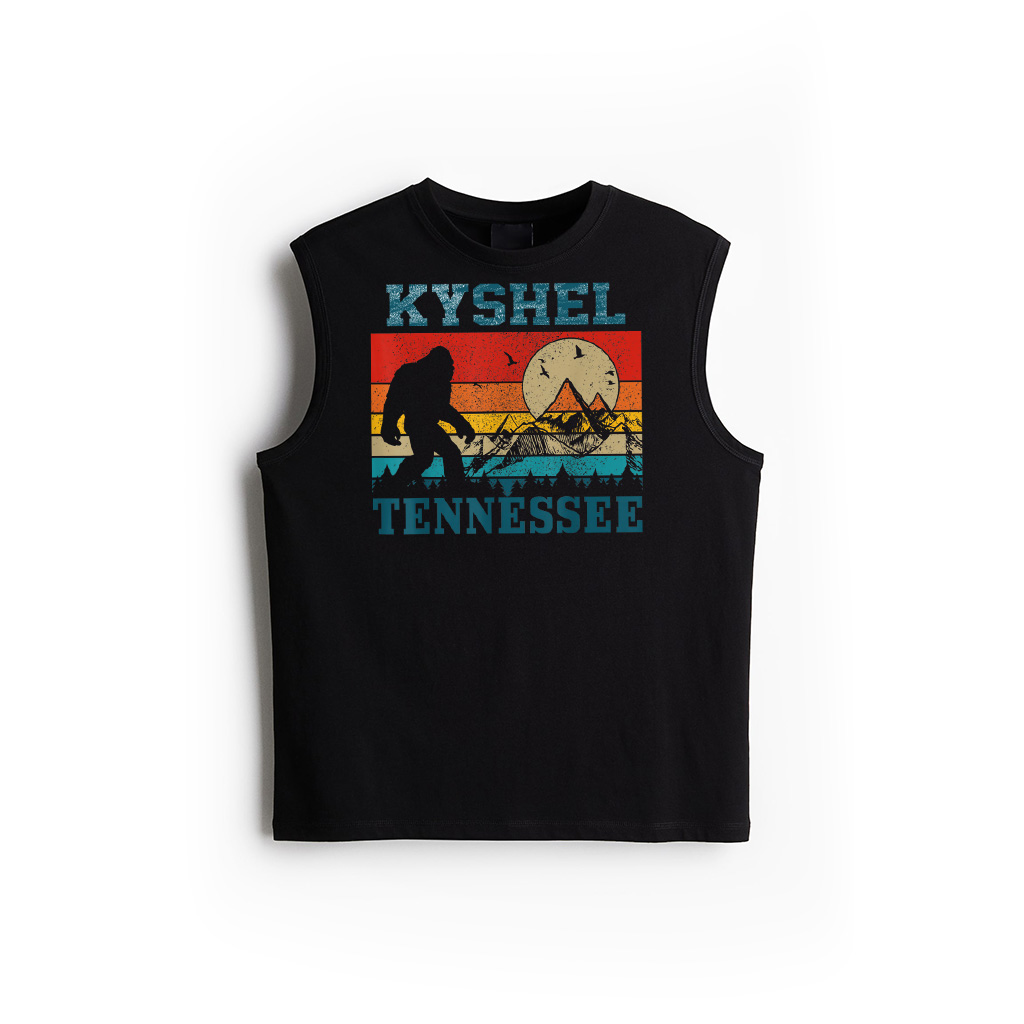 Tennessee Bigfoot Vintage Mountains Nashville Hiking Gift Tank Top