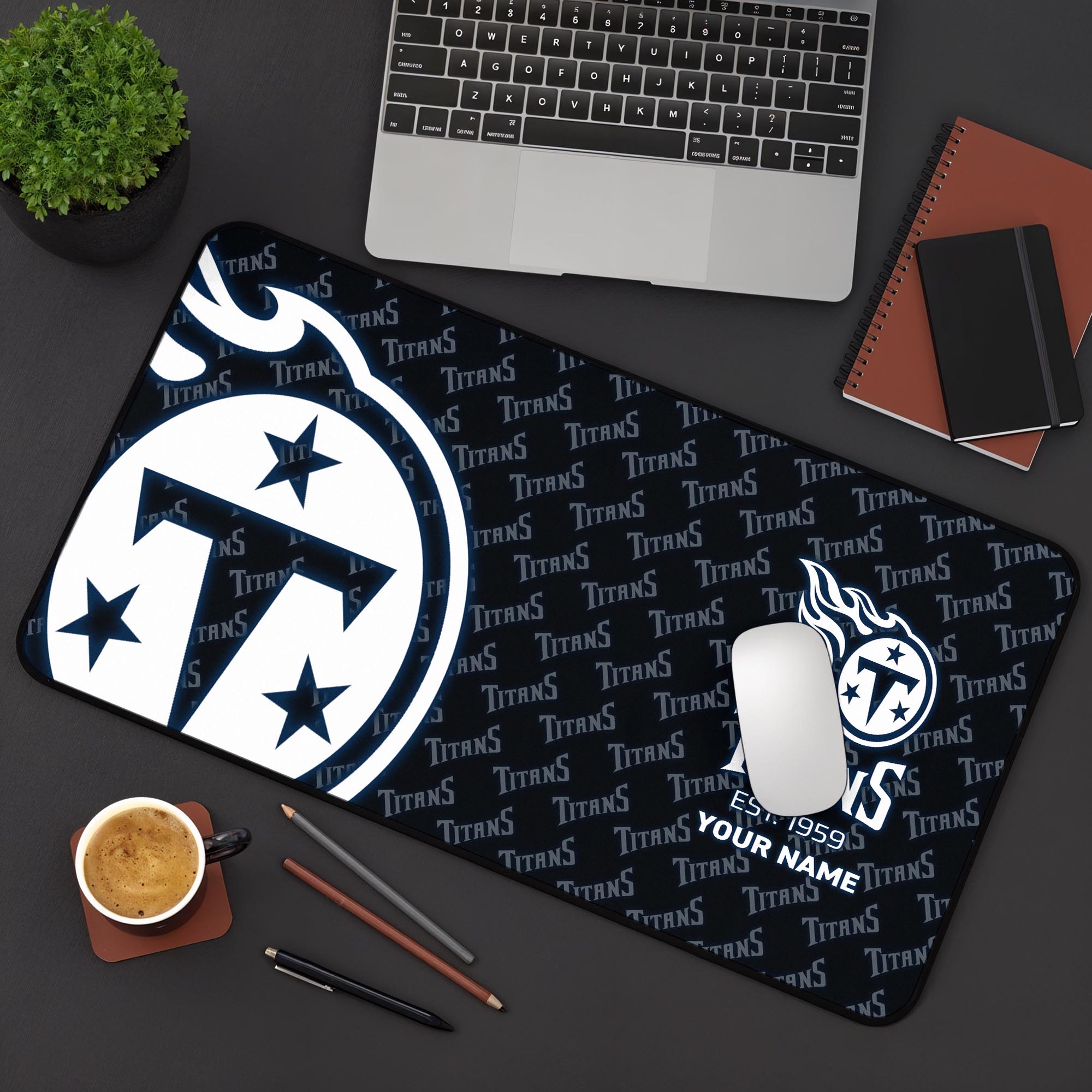Tennessee Titans 2025 Version Mouse Pad Custom Printed, Sport Team Mouse Pad, Sport Gift For Fans