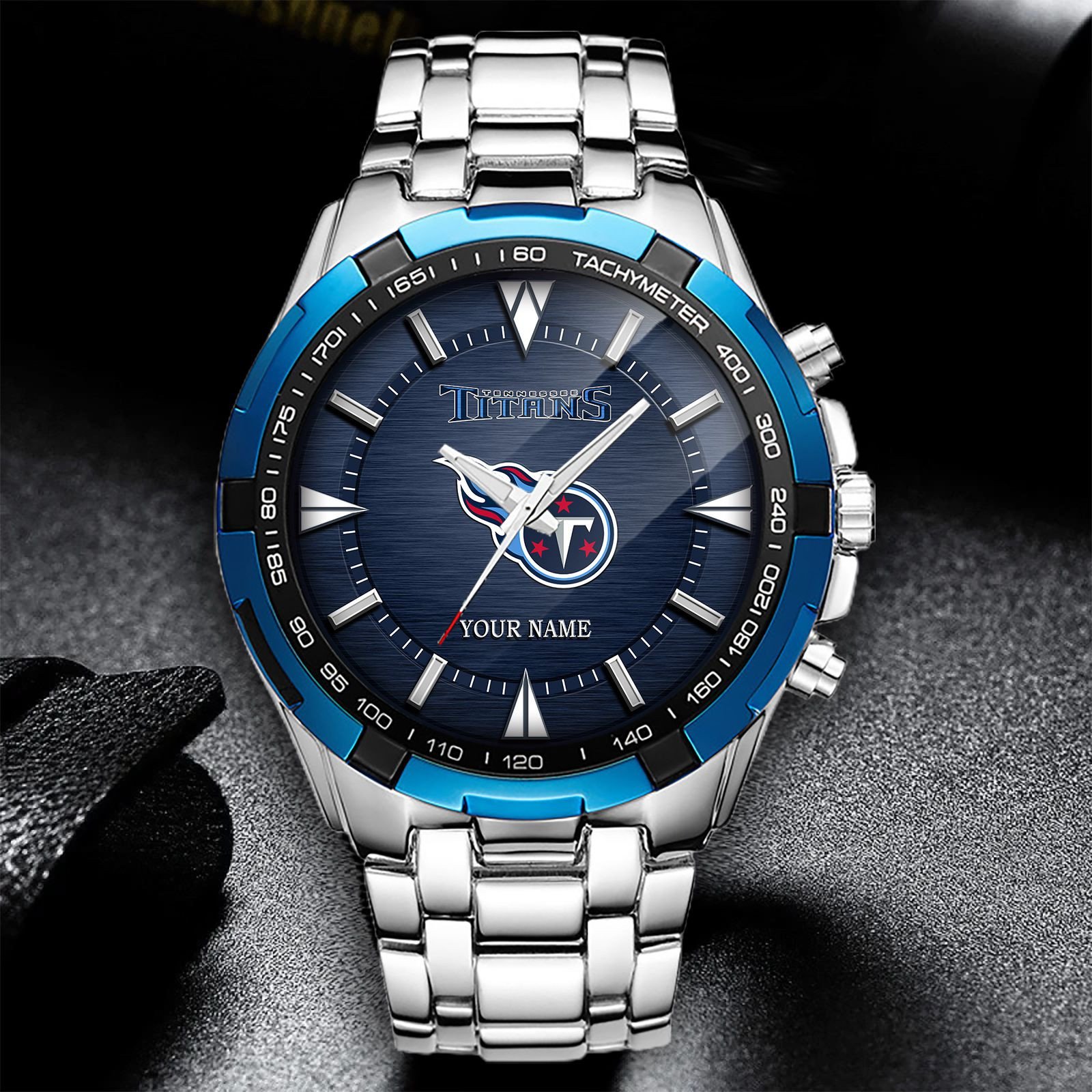 Tennessee Titans Alloy Men Quartz Watch Watch Custom Your Name, Sport Alloy Men Quartz Watch, Football Fan Gifts