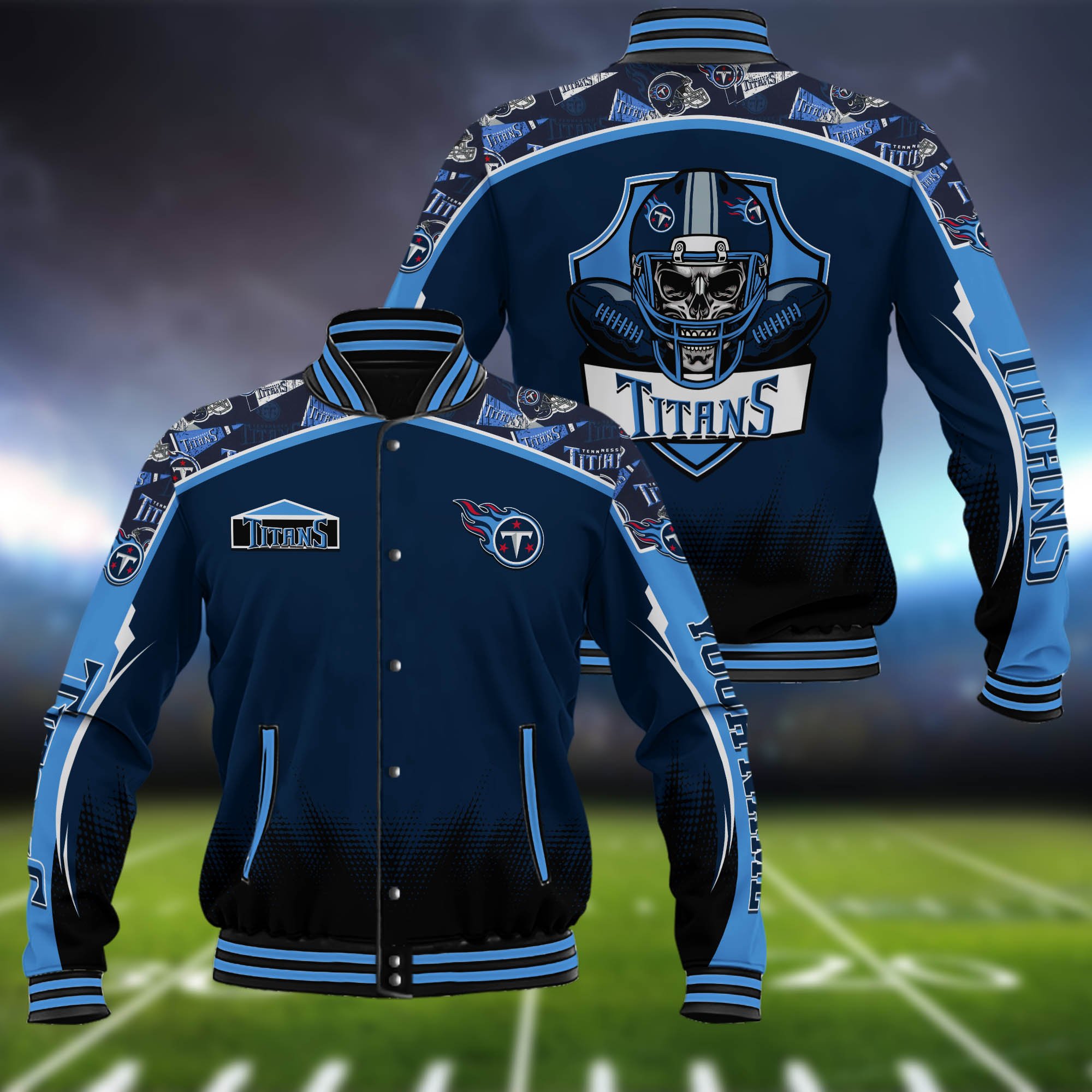 Tennessee Titans Baseball Jacket Custom Name, Sport Team Jacket, Sport Gifts 