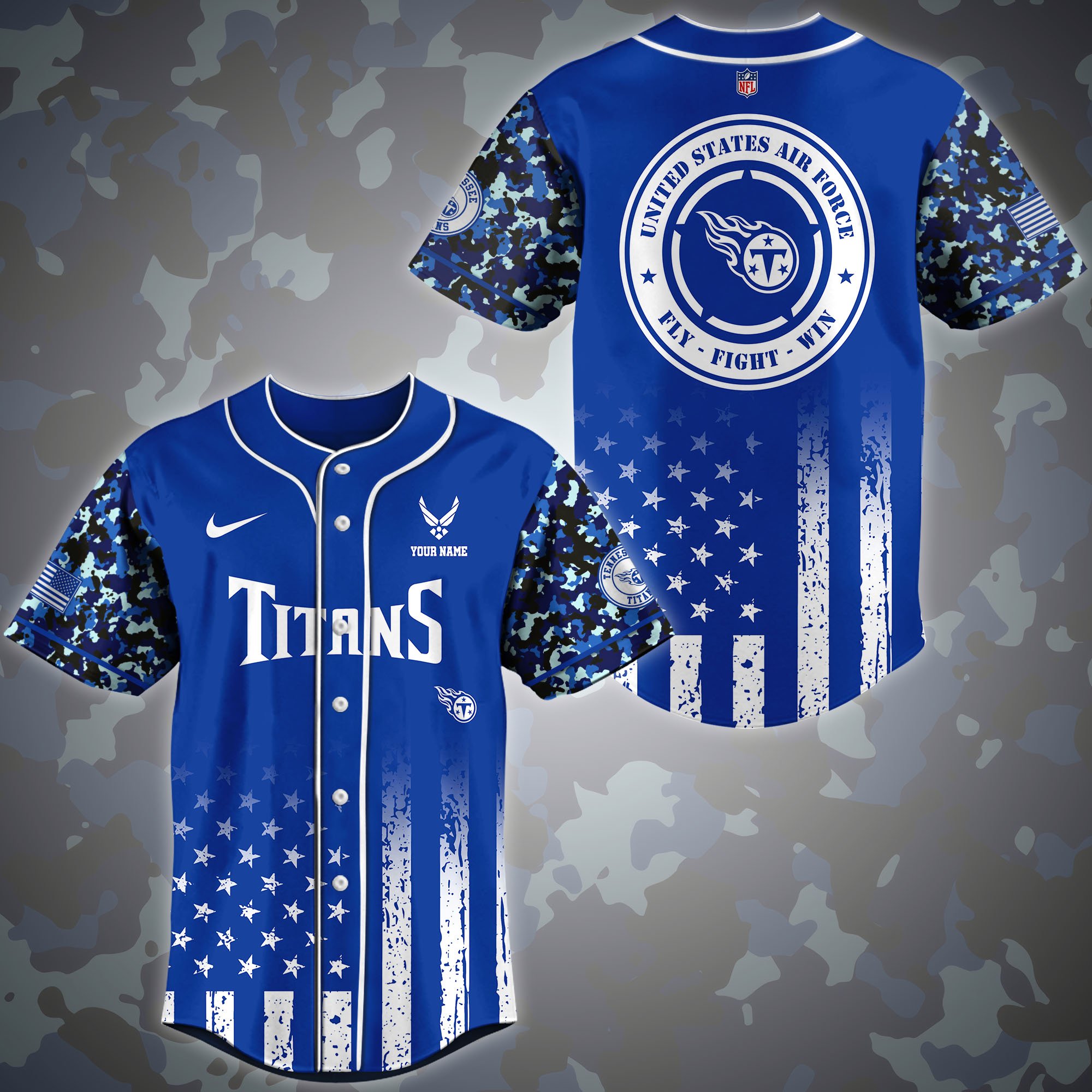 Tennessee Titans Baseball Shirt Custom Name, Sport Shirt For Fans, Fan Gifts