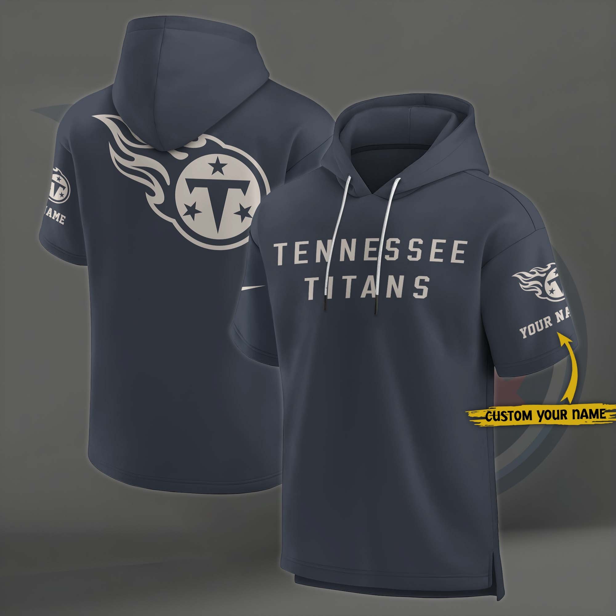 Tennessee Titans Elements Future Ground Lettering Short Sleeve Pullover Hoodie Custom Name, Gifts For Football Lovers EHIVM 03051158
