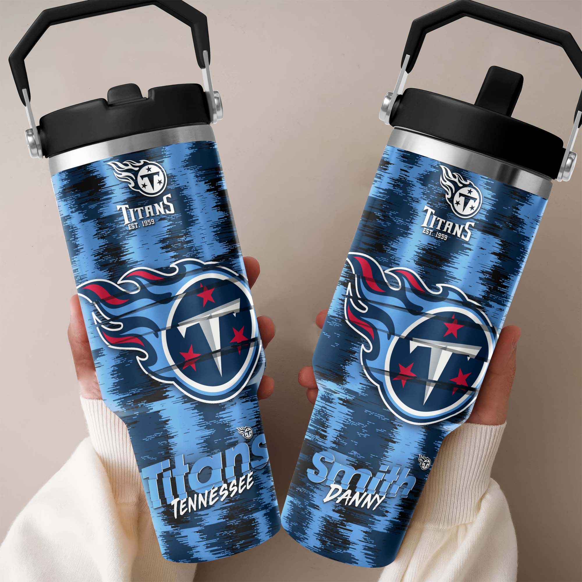 Tennessee Titans Flip Straw 30Oz Tumbler Custom Your Name, Sport Flip Straw 30Oz Tumbler, Fan Gifts