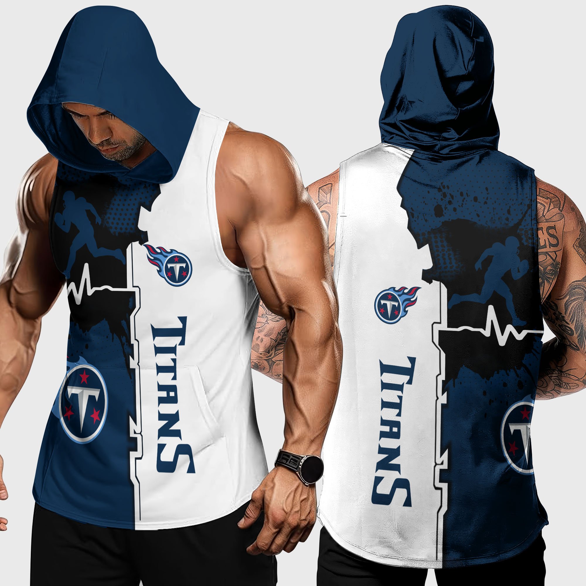 Tennessee Titans Hoodie Tanktop Custom Your Name, Football Team Hoodie Tanktop, Gift For Football Lovers