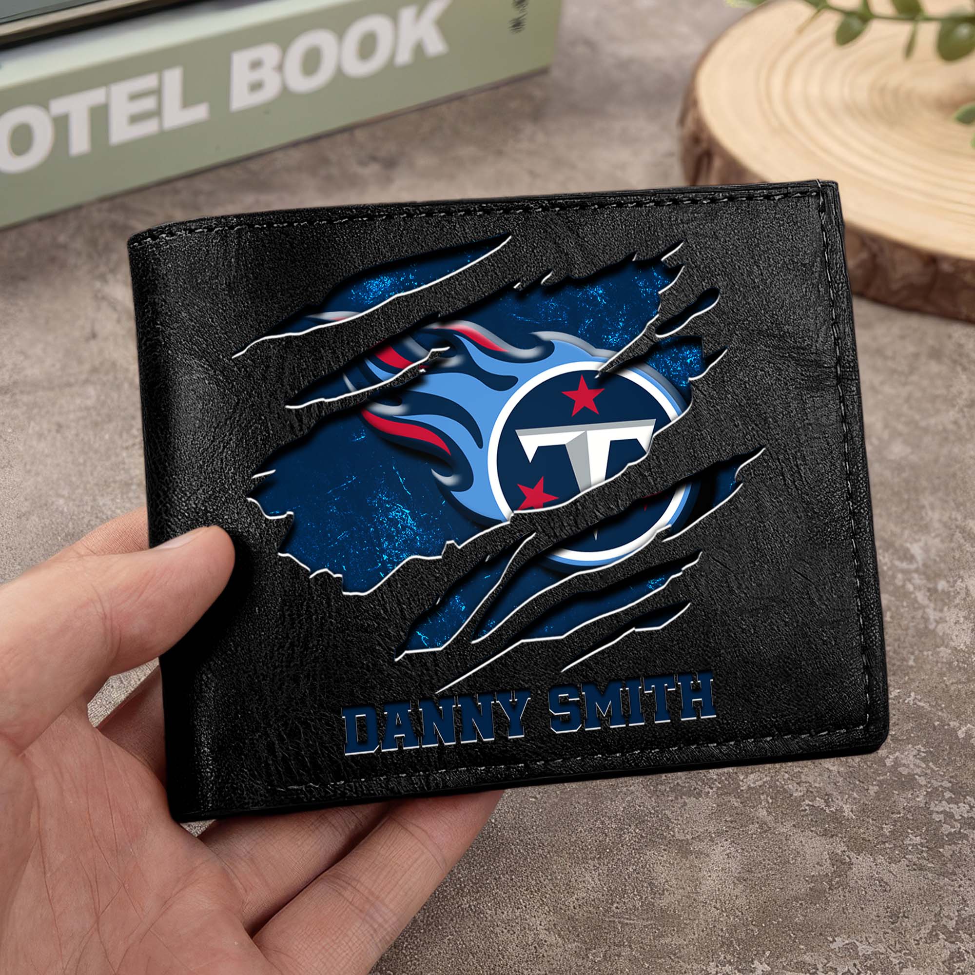 Tennessee Titans Men Wallet Custom Your Name, Football Team Men Wallet For Fans, Gifts For Football Lovers