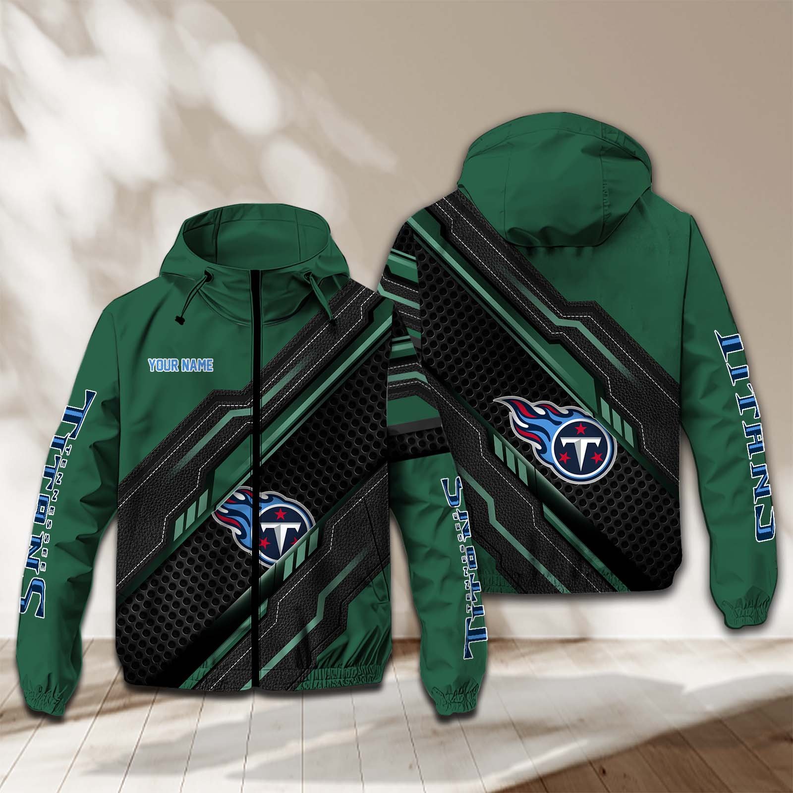 Tennessee Titans NFL Personalized Windbreaker Jacket For Fan