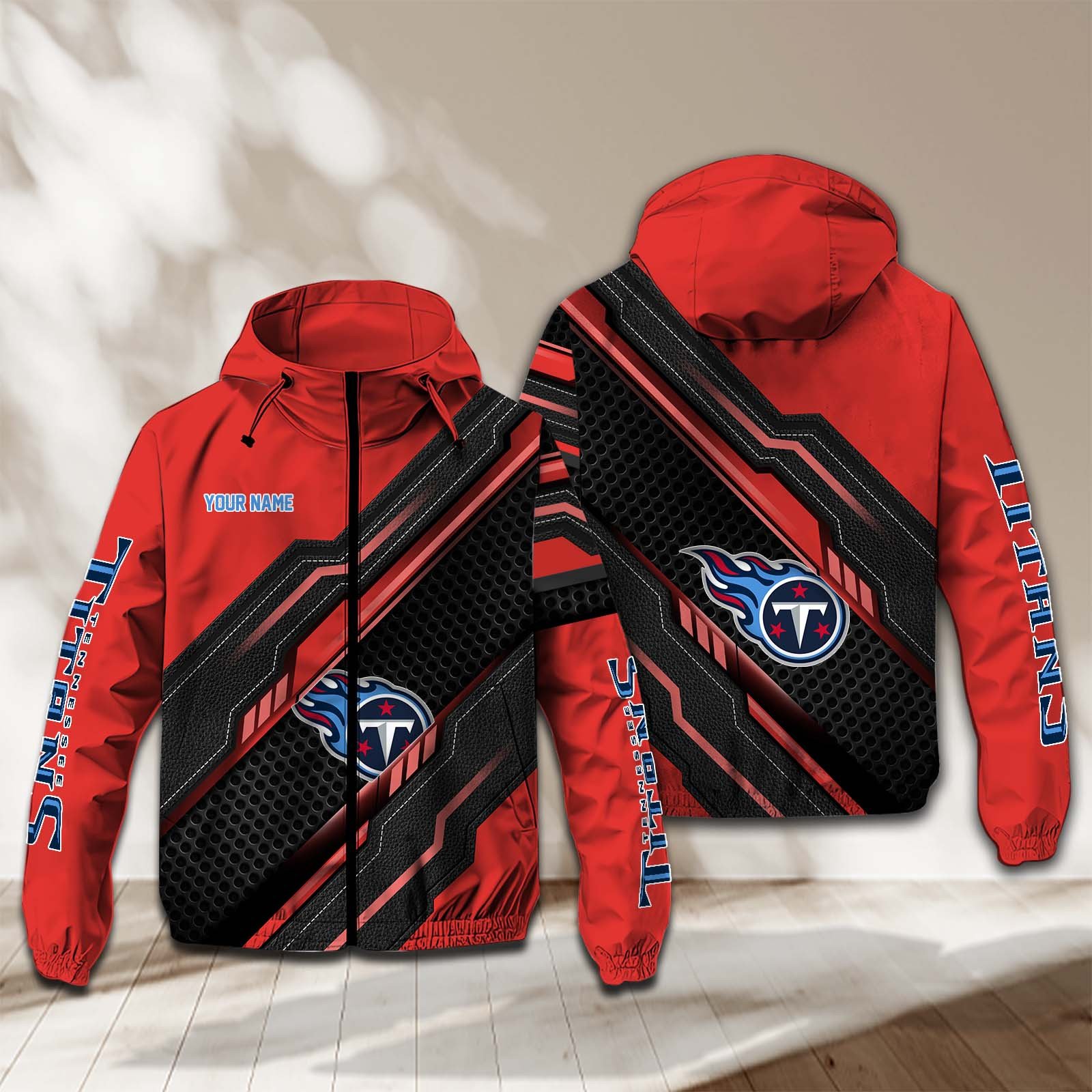 Tennessee Titans NFL Personalized Windbreaker Jacket For Fan