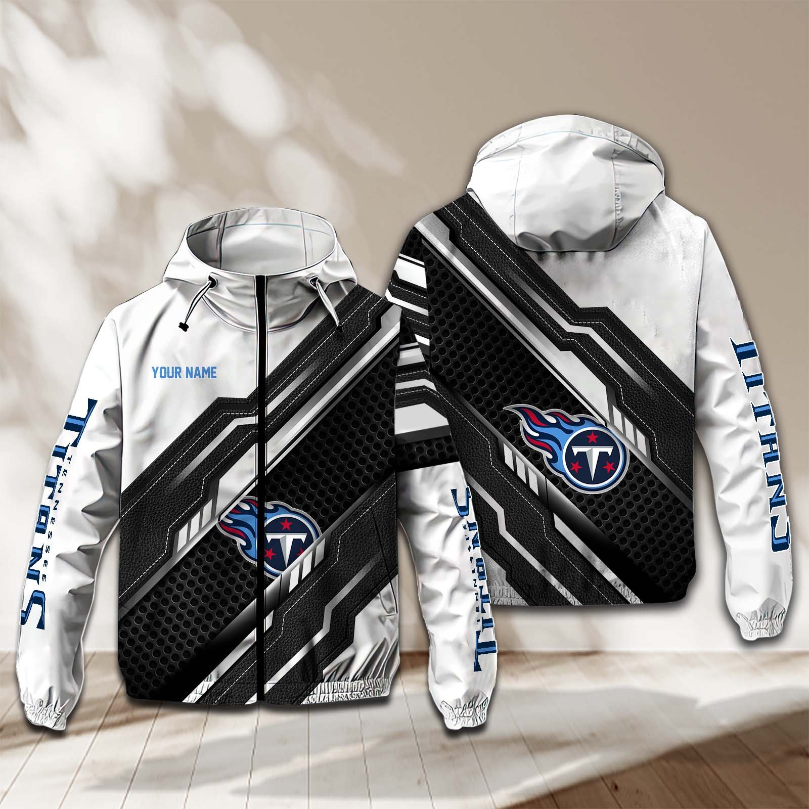 Tennessee Titans NFL Personalized Windbreaker Jacket For Fan