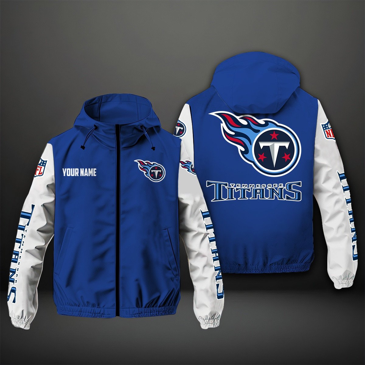 Tennessee Titans NFL Personalized Windbreaker Jacket For Fan