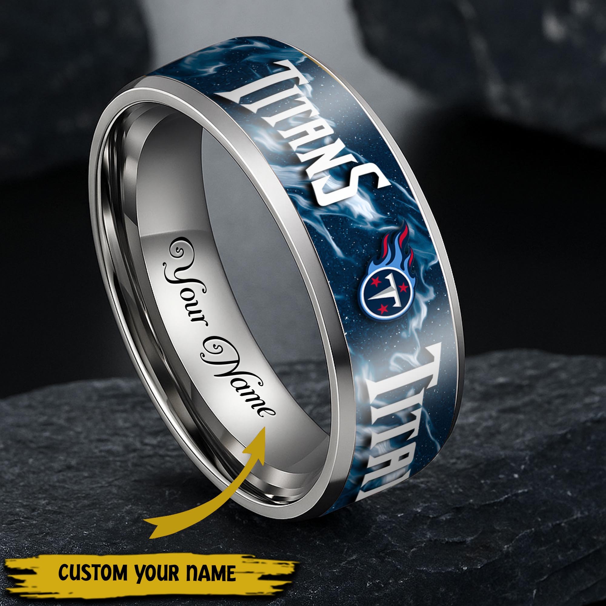 Tennessee Titans Stainless Steel Rings Comes With Box 2025 Versions, Gifts For Fan