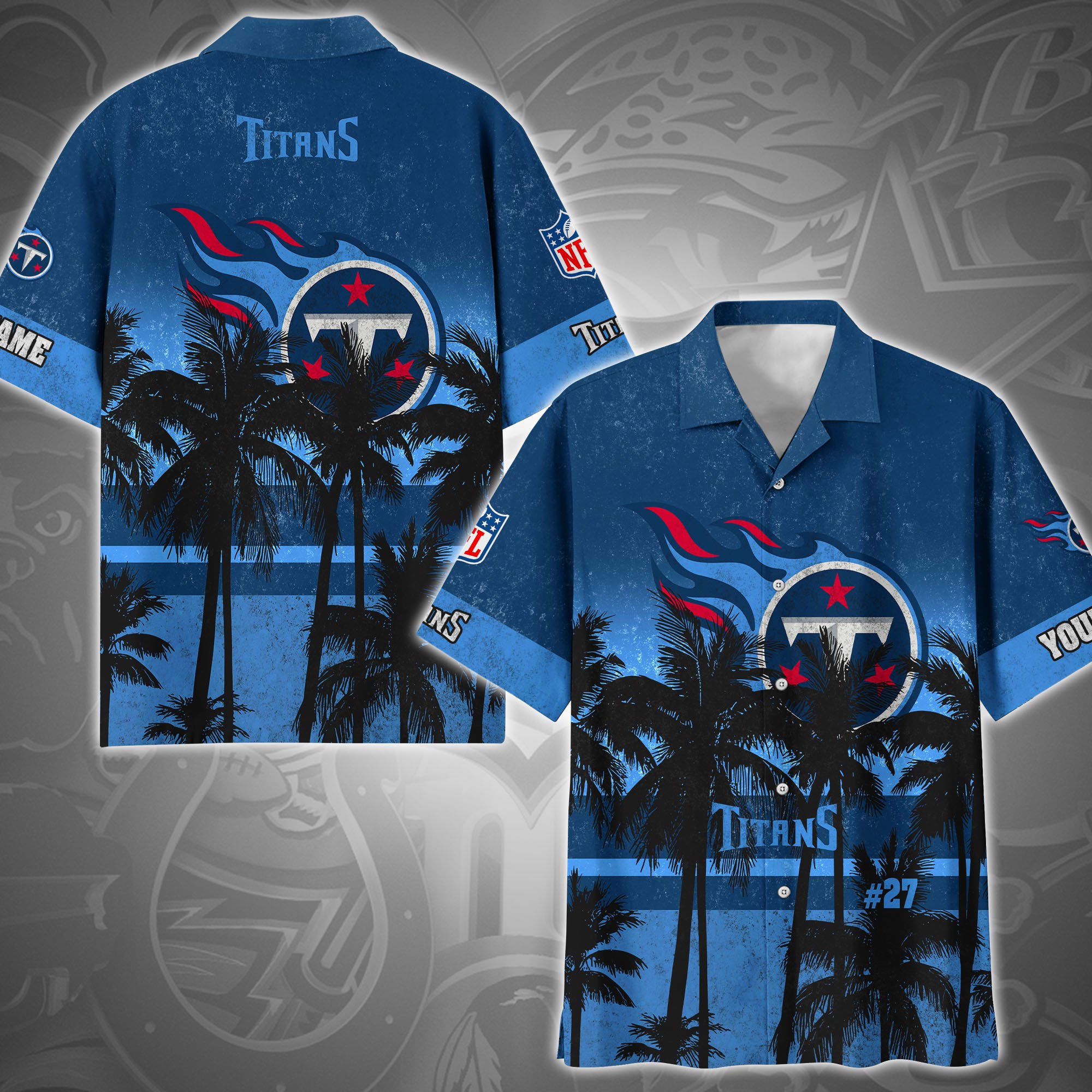 Tennessee Titans Team Custom Name And Number, Sport Shirts, Sport Gifts