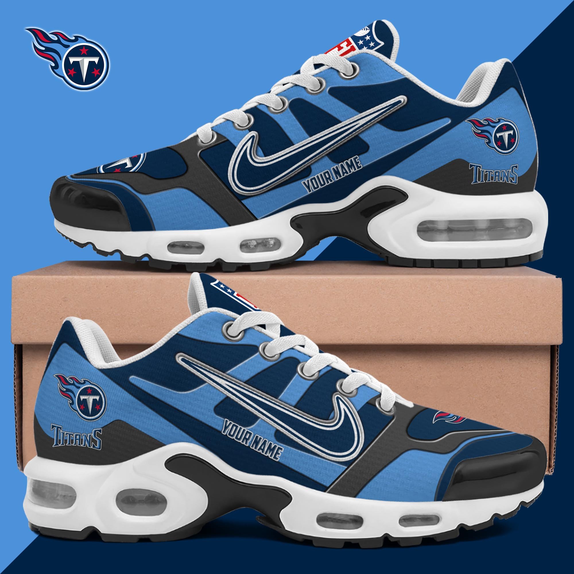 Tennessee Titans TN Shoes Custom Your Name, Shoes For Sport Fans, Gift For Fans