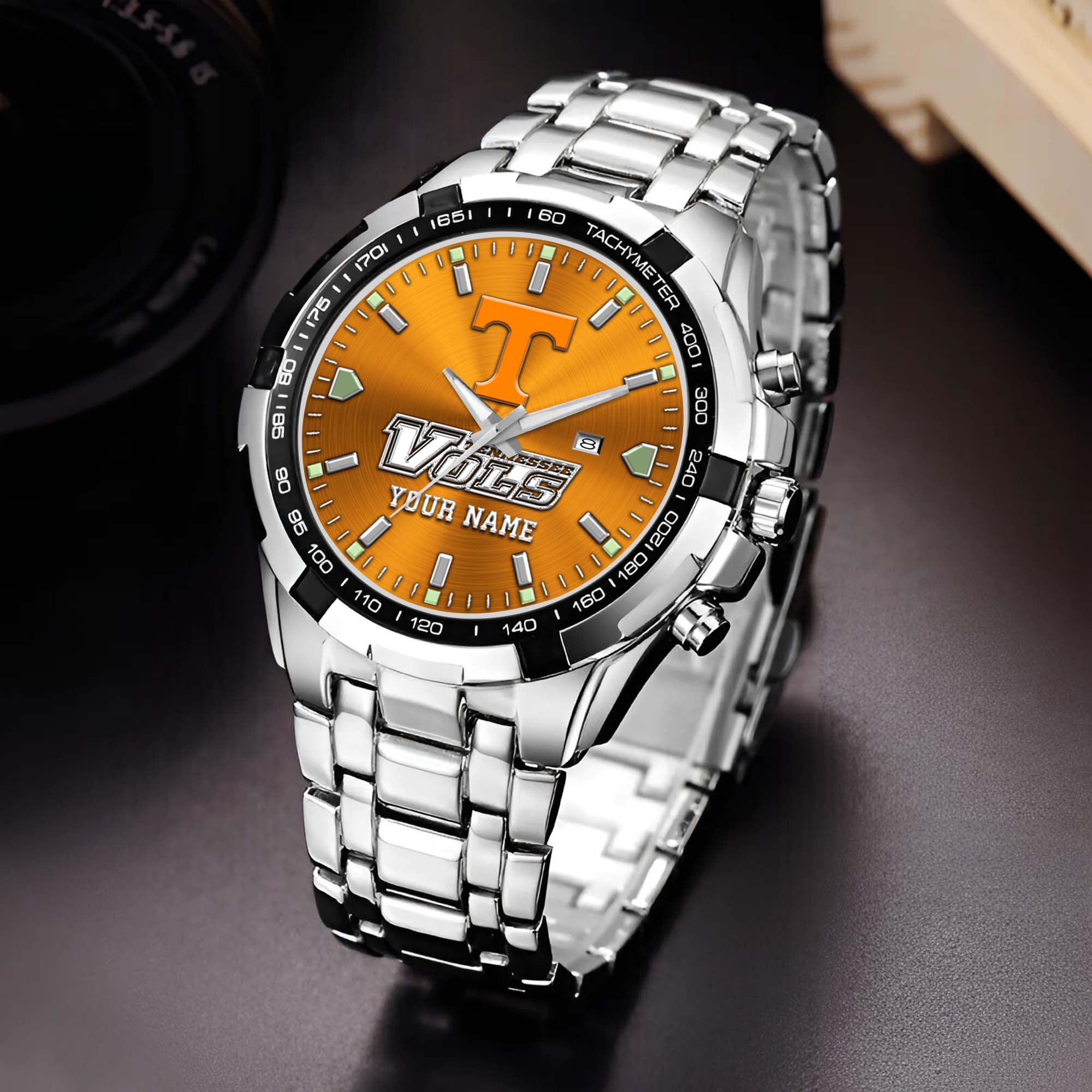 Tennessee Volunteers Alloy Men Quartz Watch Custom Your Name, Sport Men Watch, Football Fan Gifts