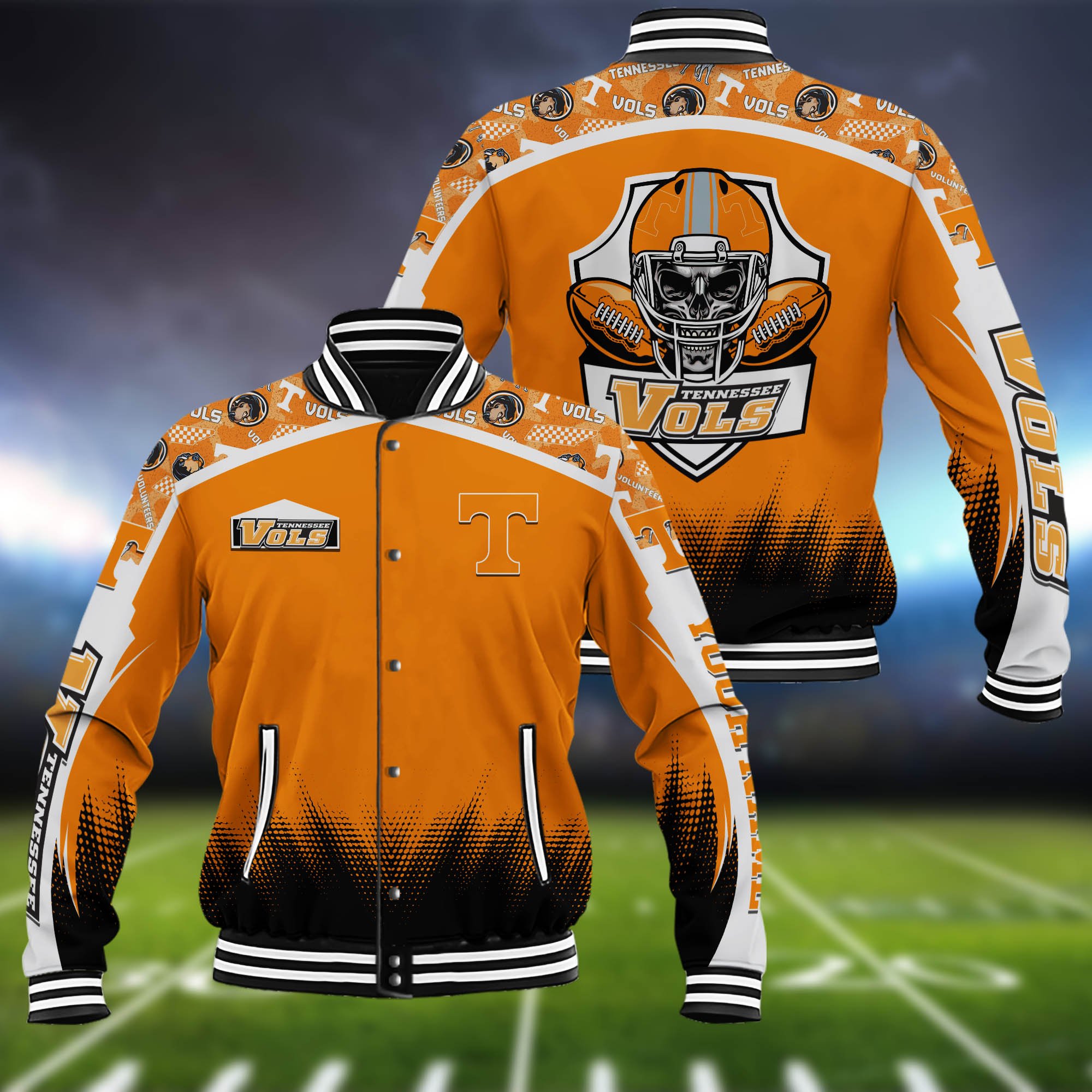 Tennessee Volunteers Baseball Jacket Custom Name, Sport Team Jacket, Sport Gifts 
