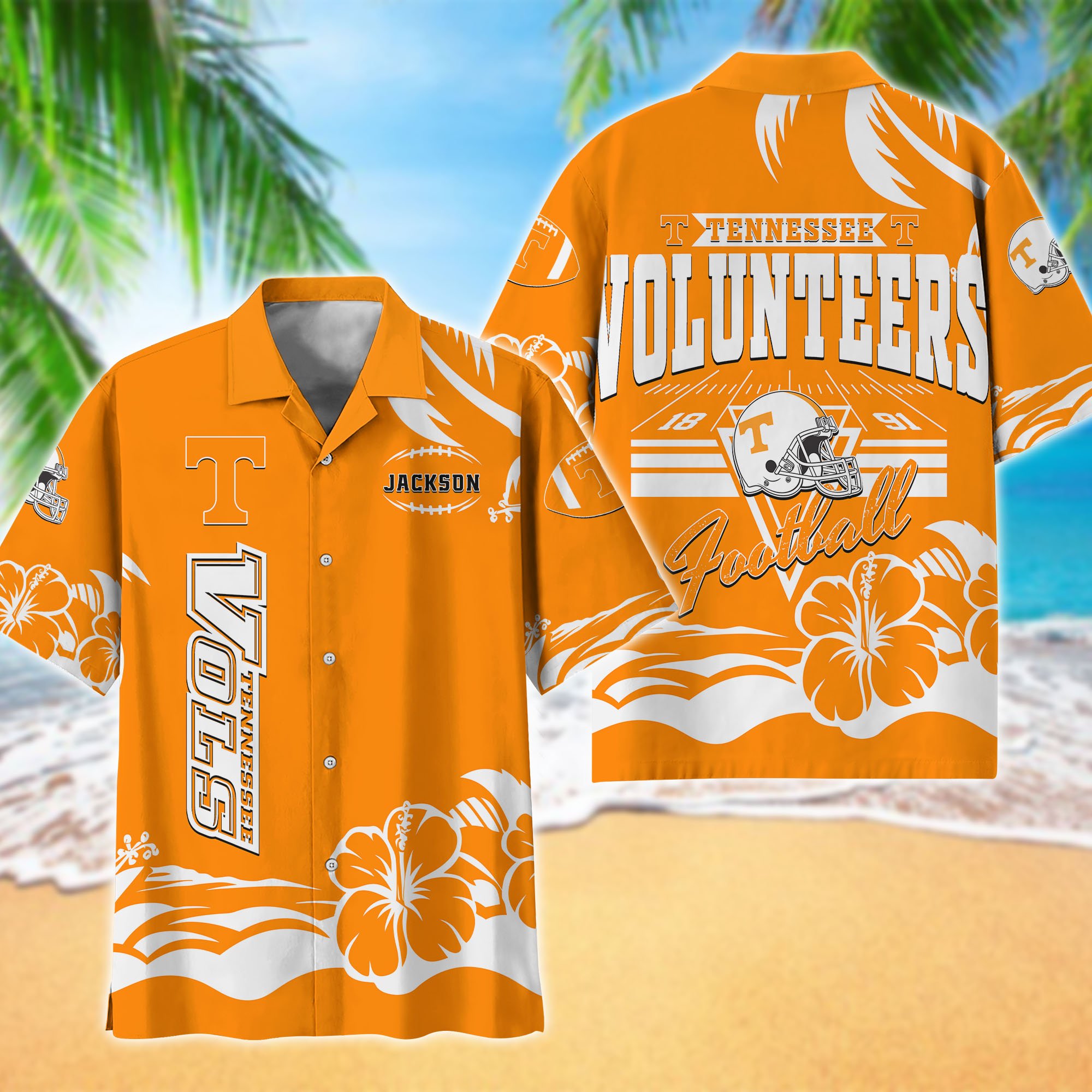 Tennessee Volunteers Hawaiian Shirt Personalized Your Name, Sports Gifts For Fans, Sport Team Hawaii Shirt, Sports Lover Gifts