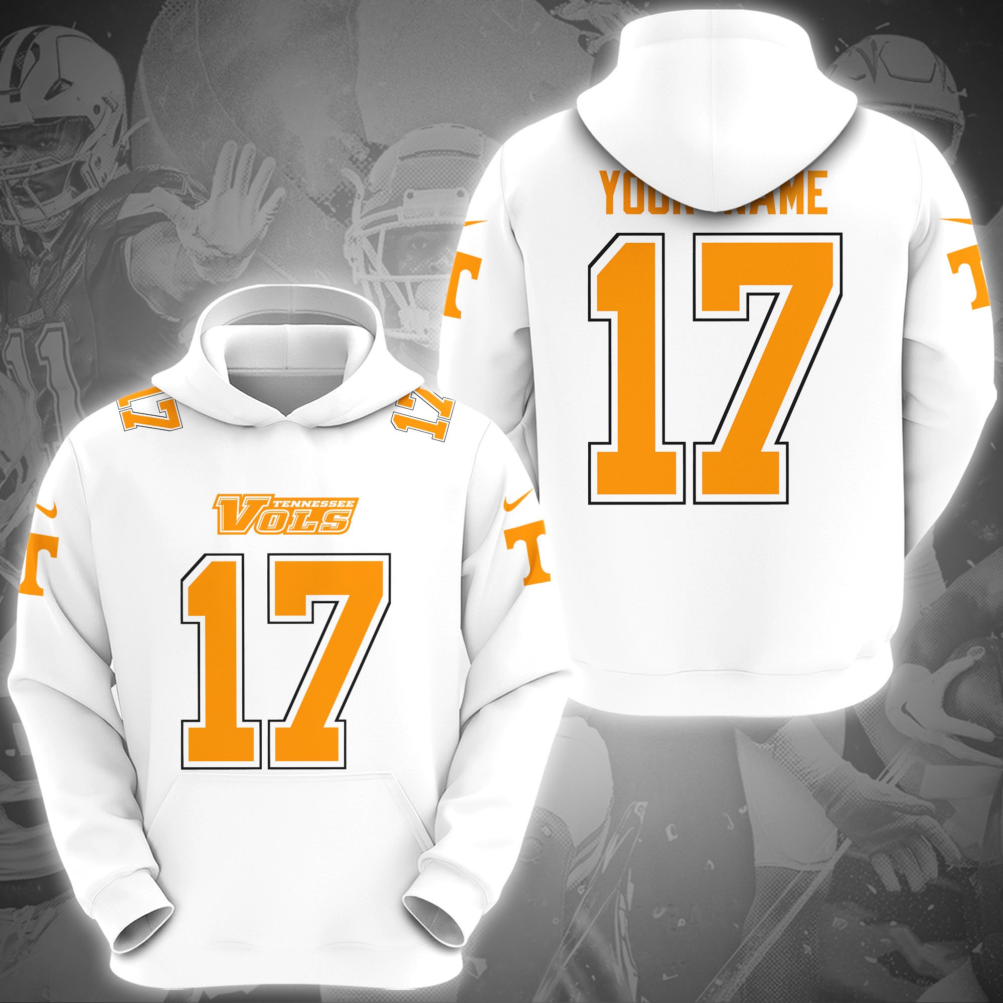 Tennessee Volunteers Hoodie Custom Name And Number, Sport Gifts, Fan Gifts