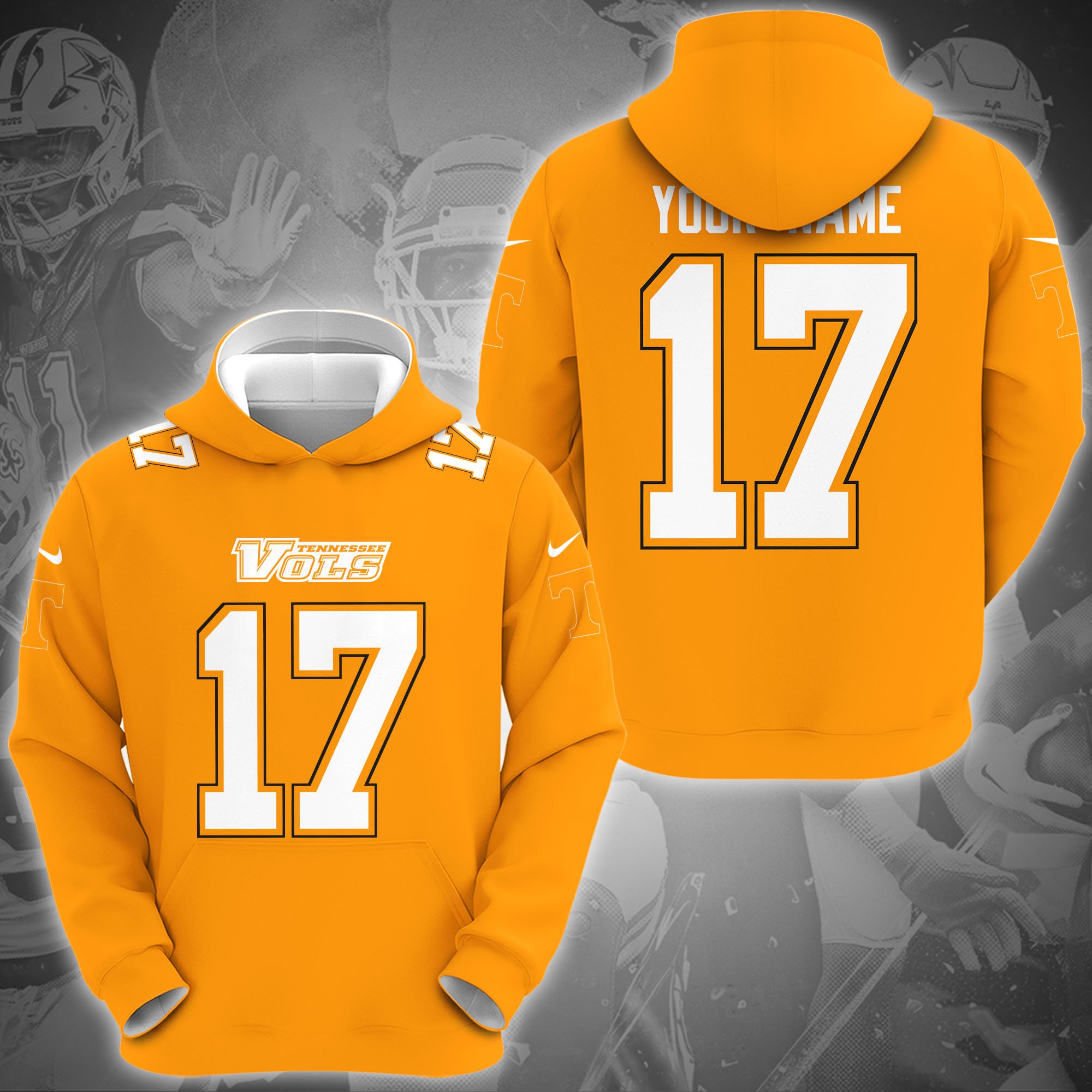 Tennessee Volunteers Hoodie Custom Name And Number, Sport Gifts For Fan