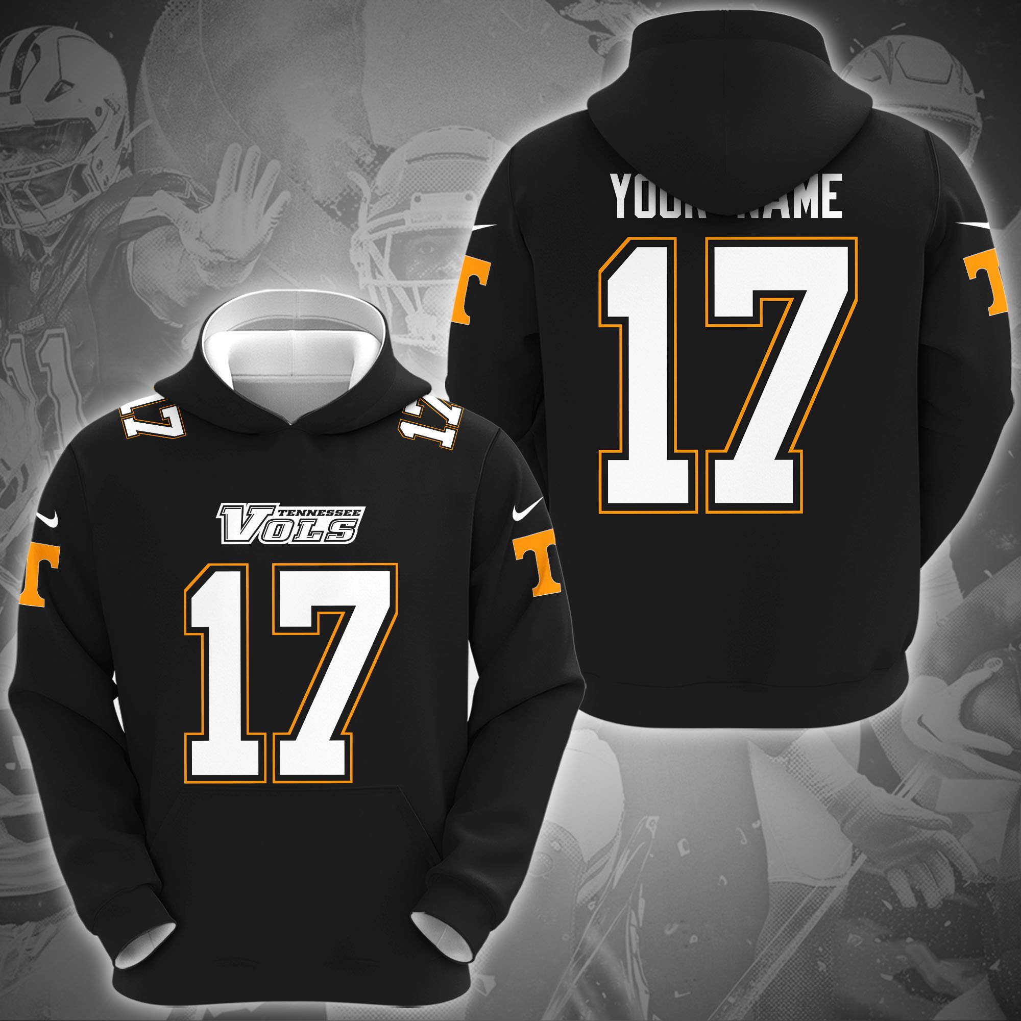 Tennessee Volunteers Hoodie Custom Name And Number, Sport Hoodie For Fans