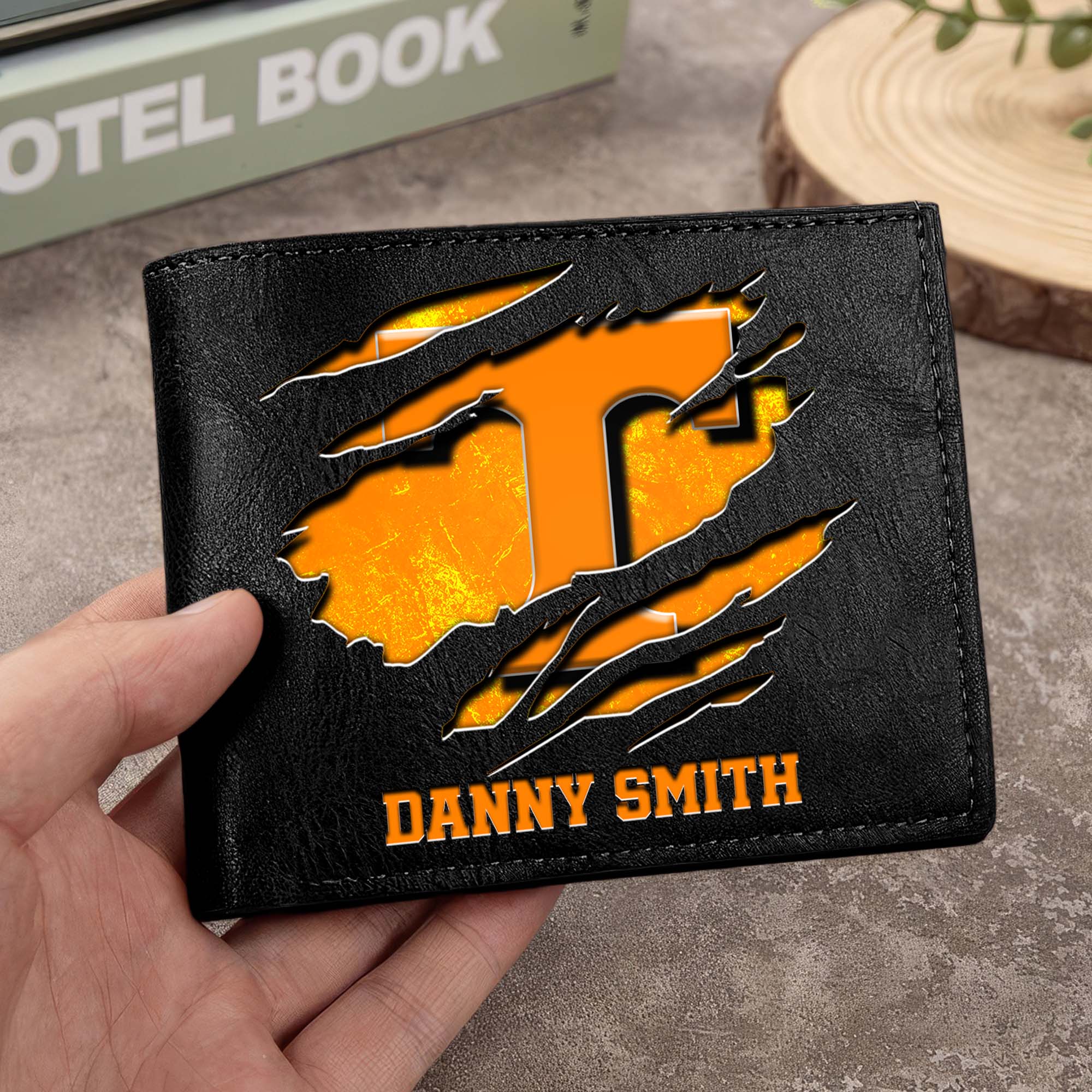 Tennessee Volunteers Men Wallet Custom Your Name, Football Team Men Wallet For Fans, Gifts For Football Lovers