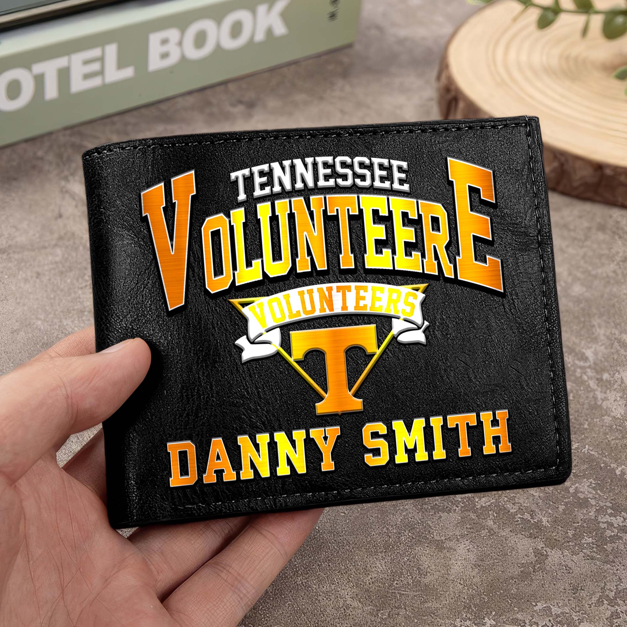 Tennessee Volunteers Men Wallet Custom Your Name, Football Team Men Wallet For Fans, Gifts For Football Lovers