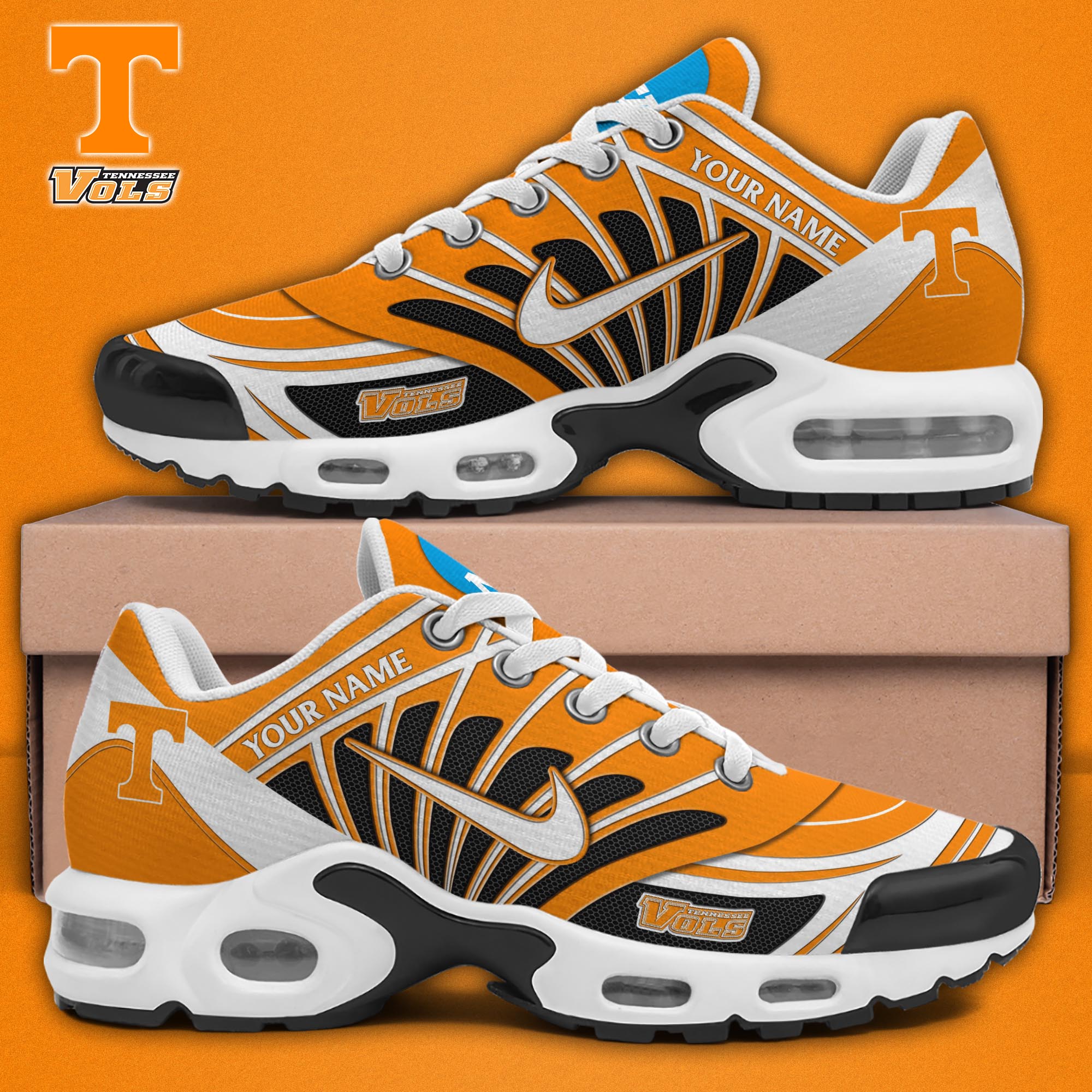 Tennessee Volunteers TN Shoes 2025 Version Custom Name, Sport Shoes For Fan, Fan Gifts