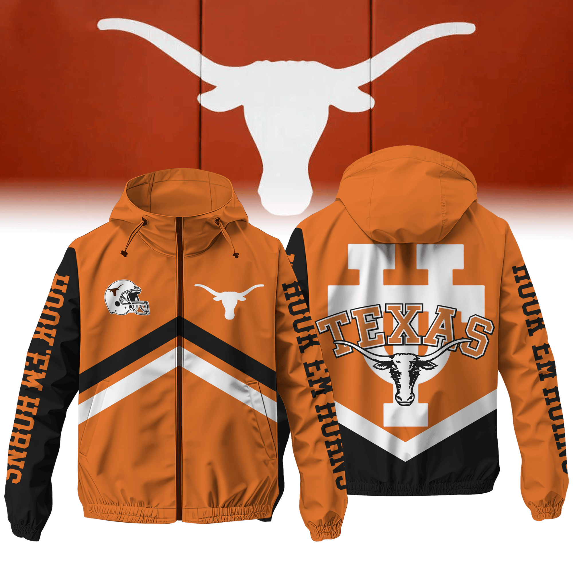 Texas Longhorns NCAA Style Windbreaker Jacket