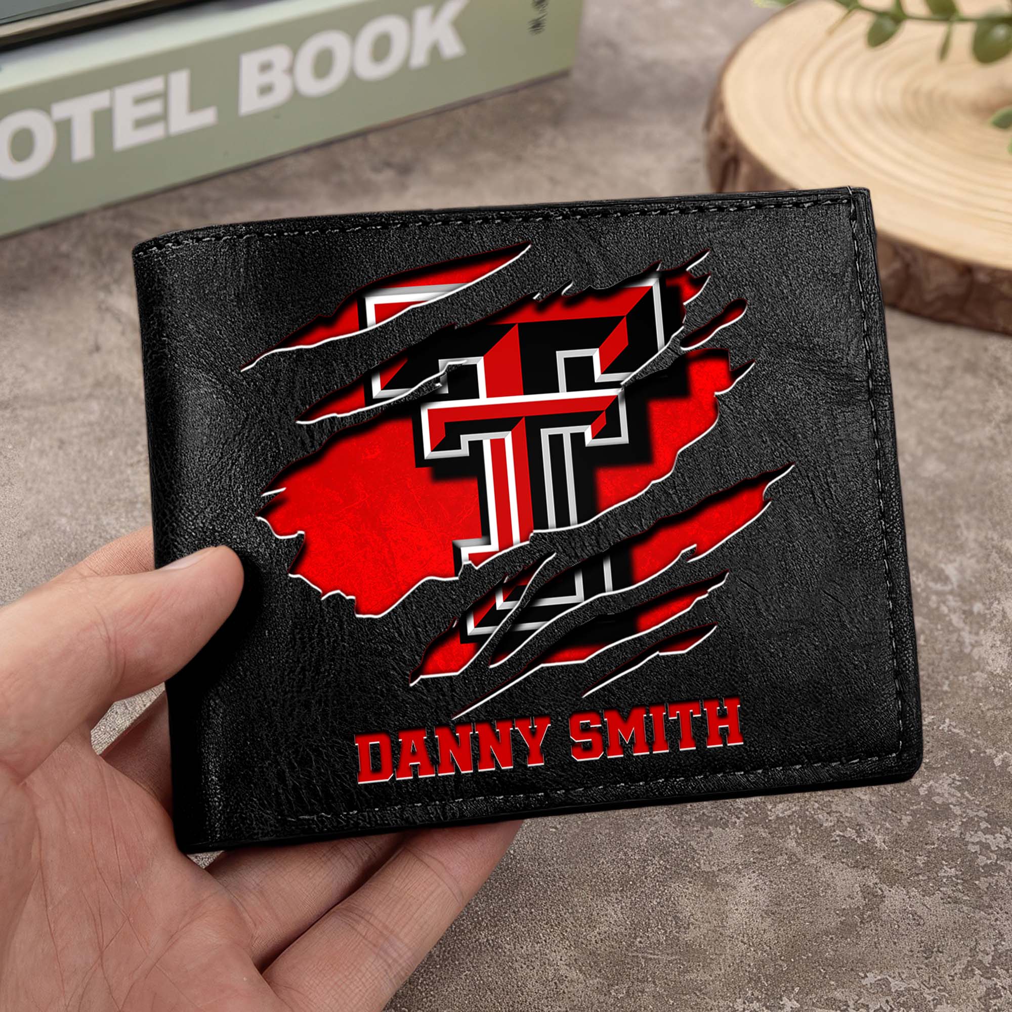 Texas Tech Red Raiders Men Wallet Custom Your Name, Football Team Men Wallet For Fans, Gifts For Football Lovers
